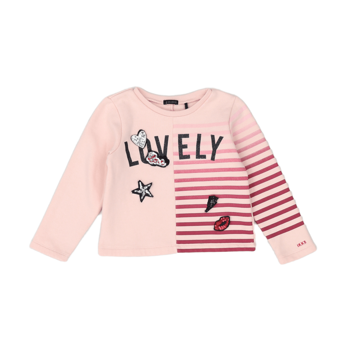 IKKS - Rosa Langarm-Sweatshirt mit Prints - 4 Jahre