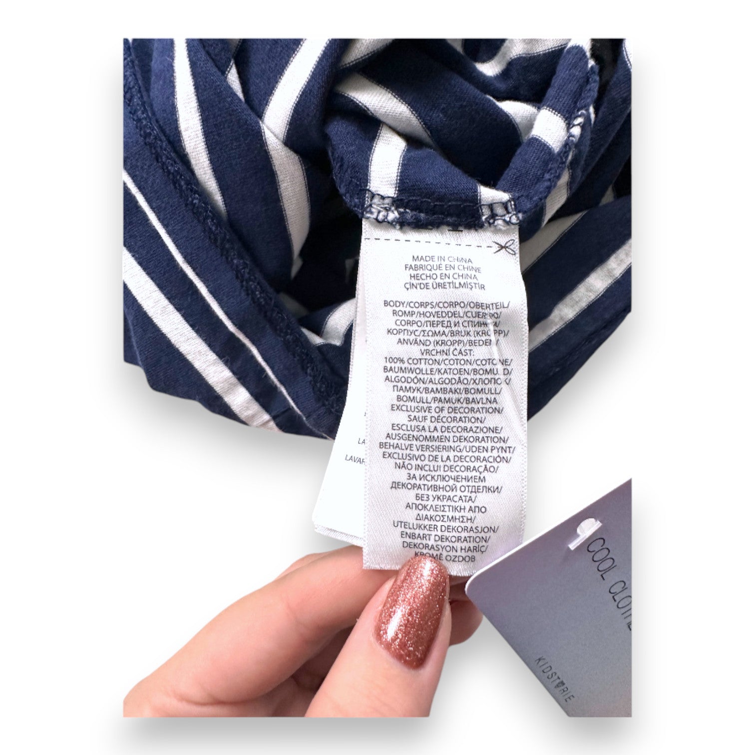 RALPH LAUREN - Navy blue striped T-shirt - 2 years