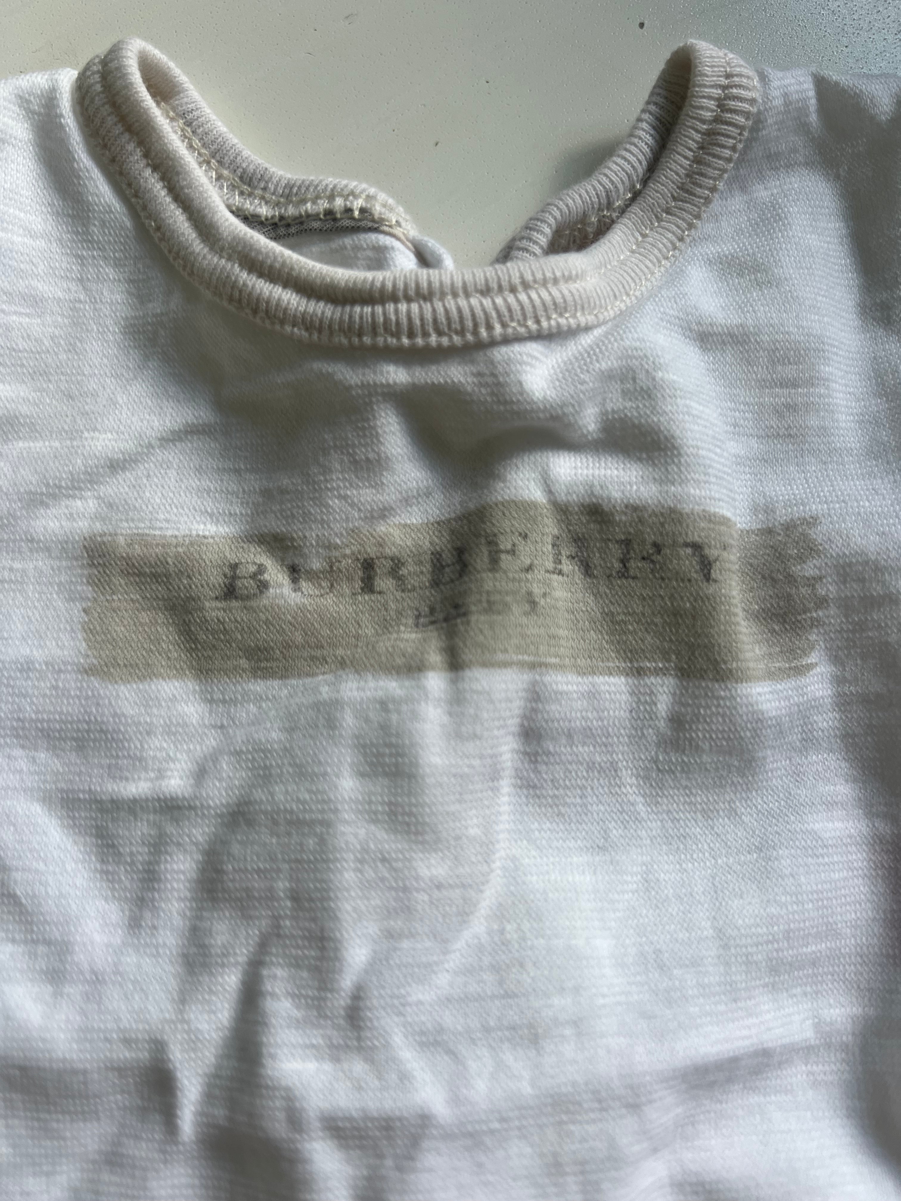 BURBERRY - T-SHIRT - BLANC - 3 MOIS