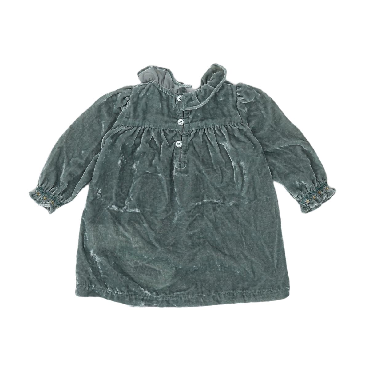 CYRILLUS - ROBE - VERT - 6 MOIS