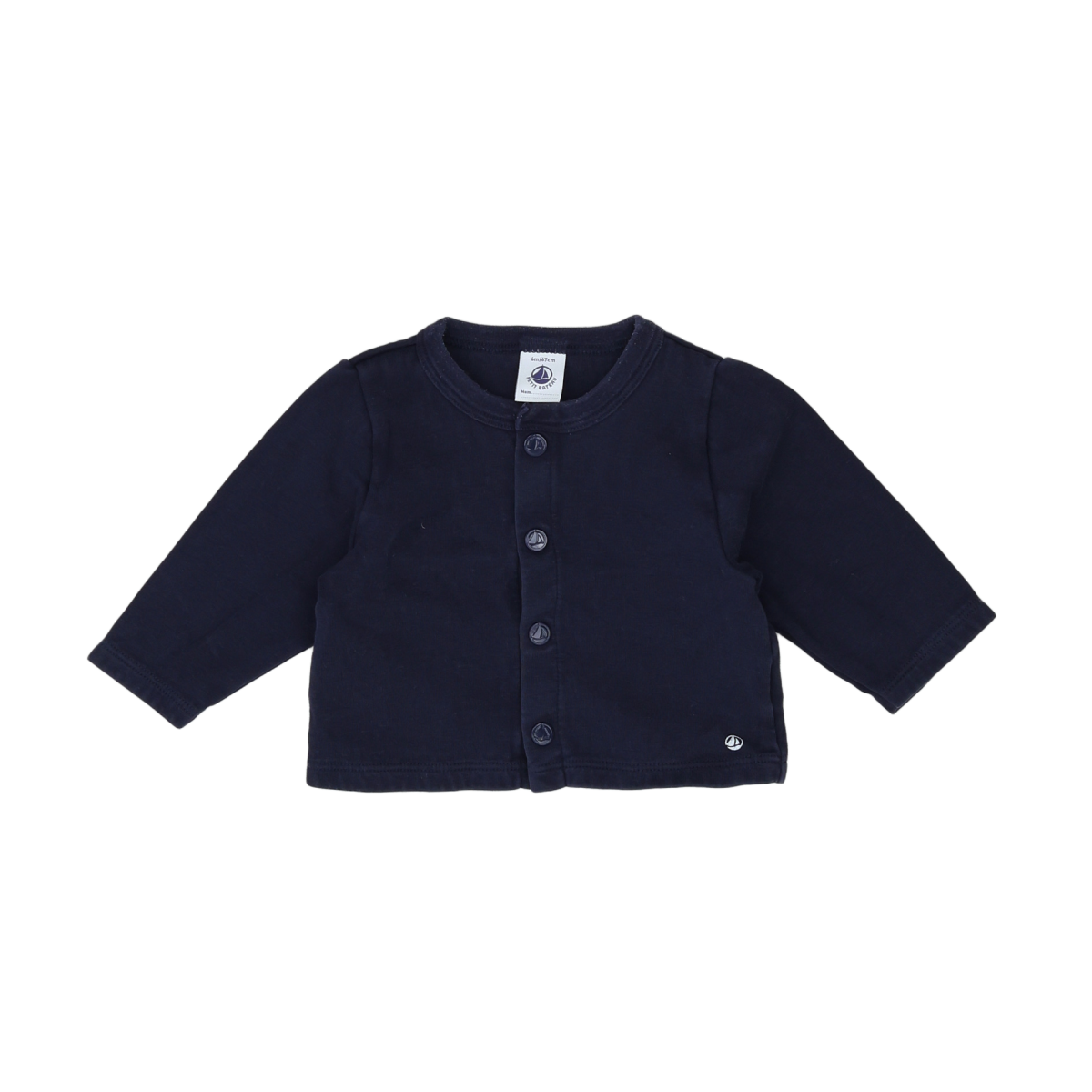PETIT BATEAU - CARDIGAN - BLEU - 6 MOIS