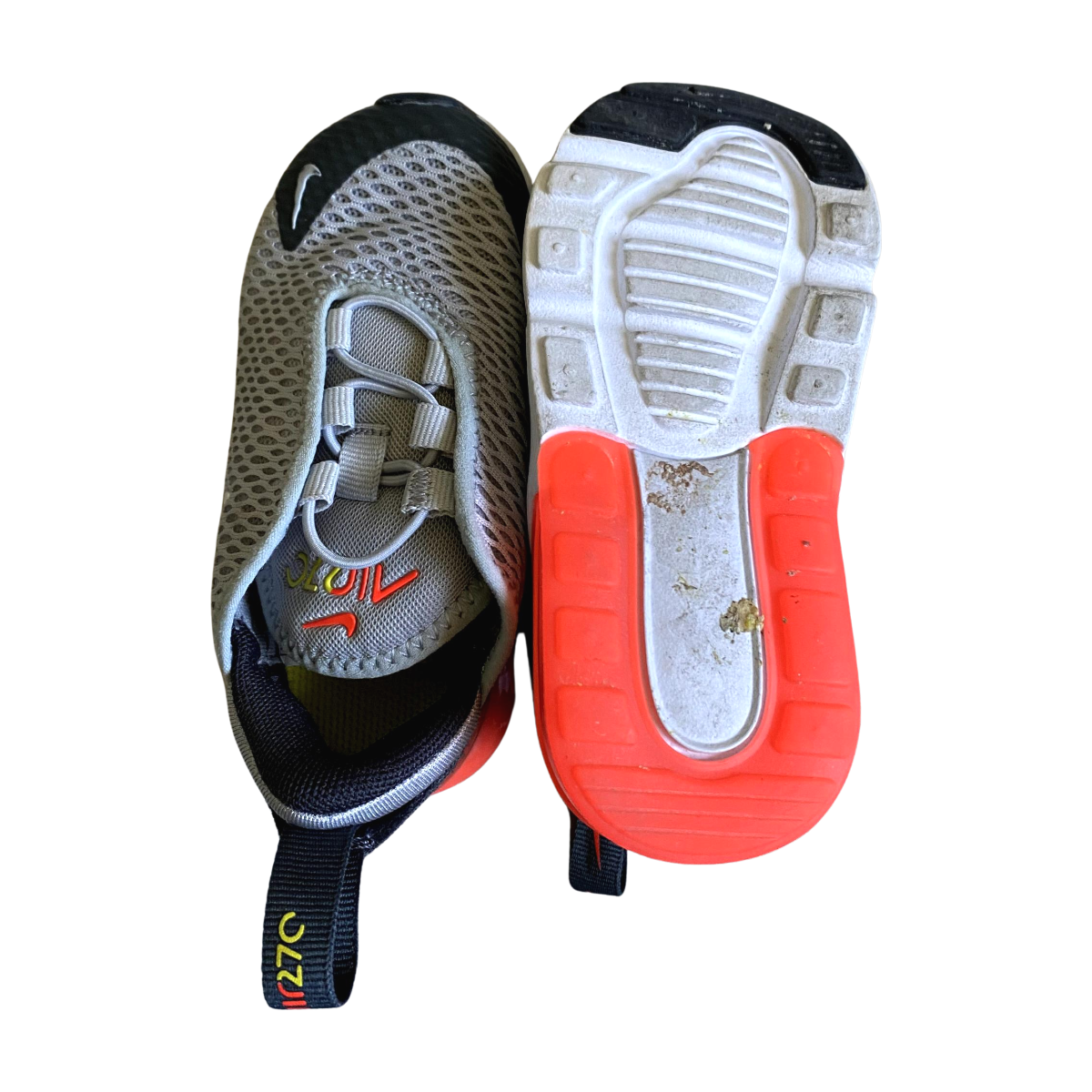 NIKE - BASKETS - GRIS, ORANGE - 21