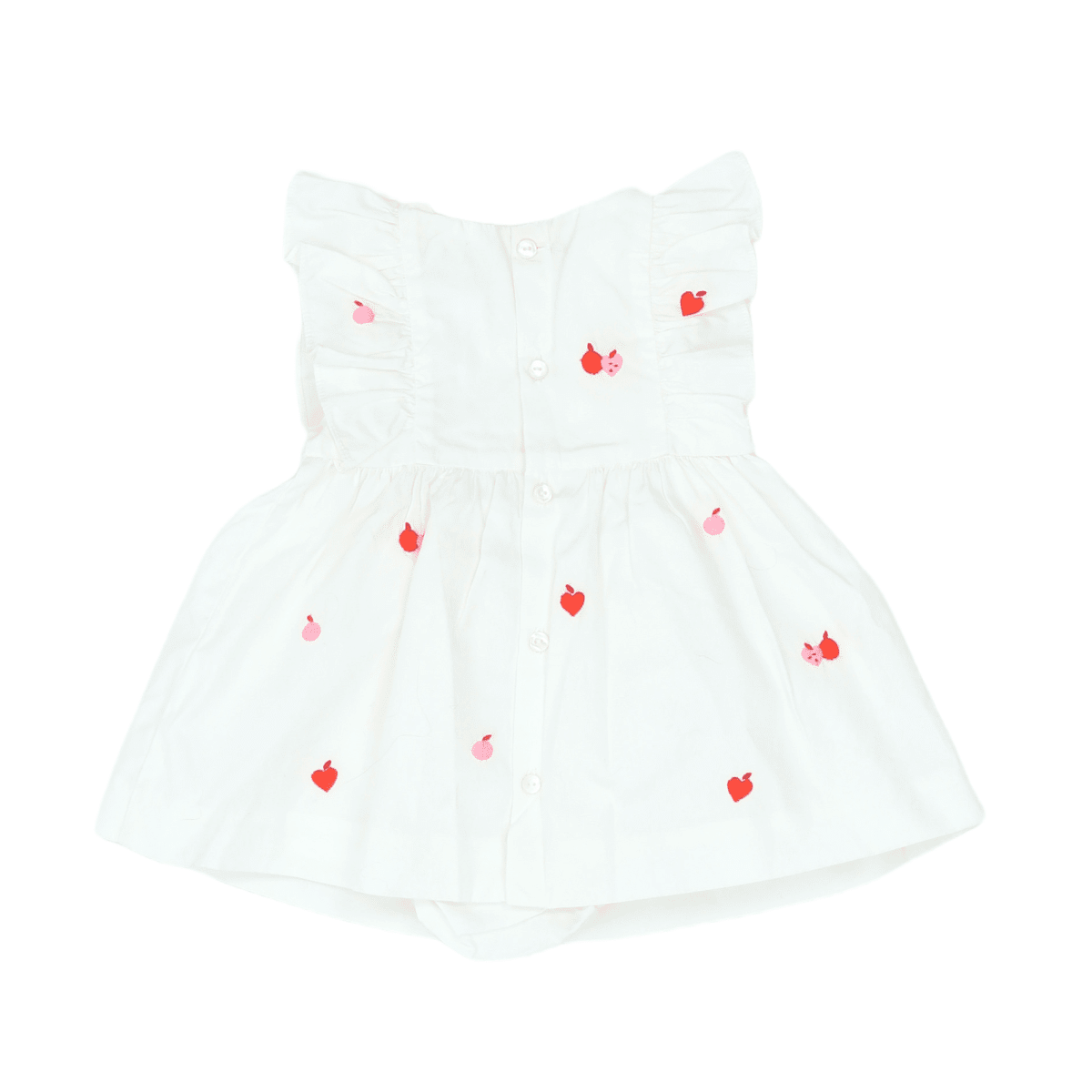 JACADI - ROBE - BLANC, ROUGE - 3 MOIS