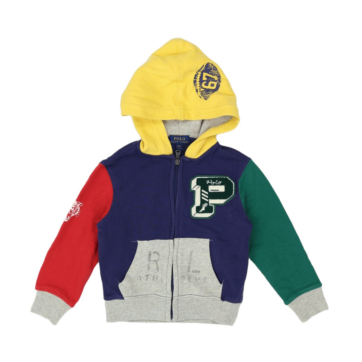 RALPH LAUREN - CARDIGAN - BLEU, ROUGE - 3 ANS