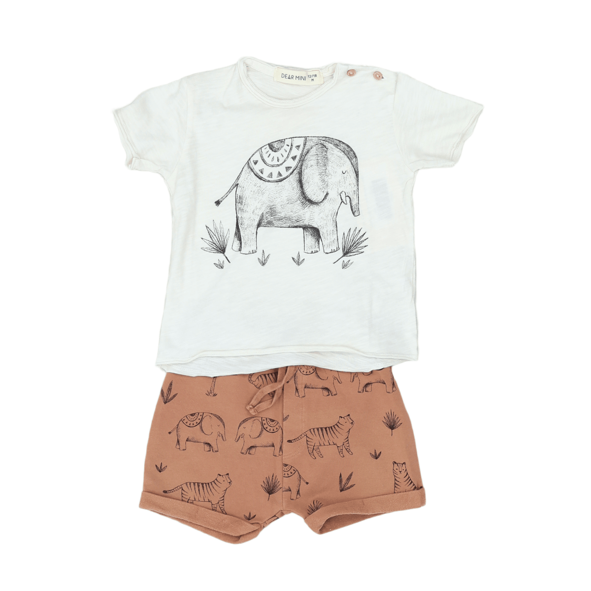 DEAR MINI - SET - BROWN, WHITE - 12 MONTHS