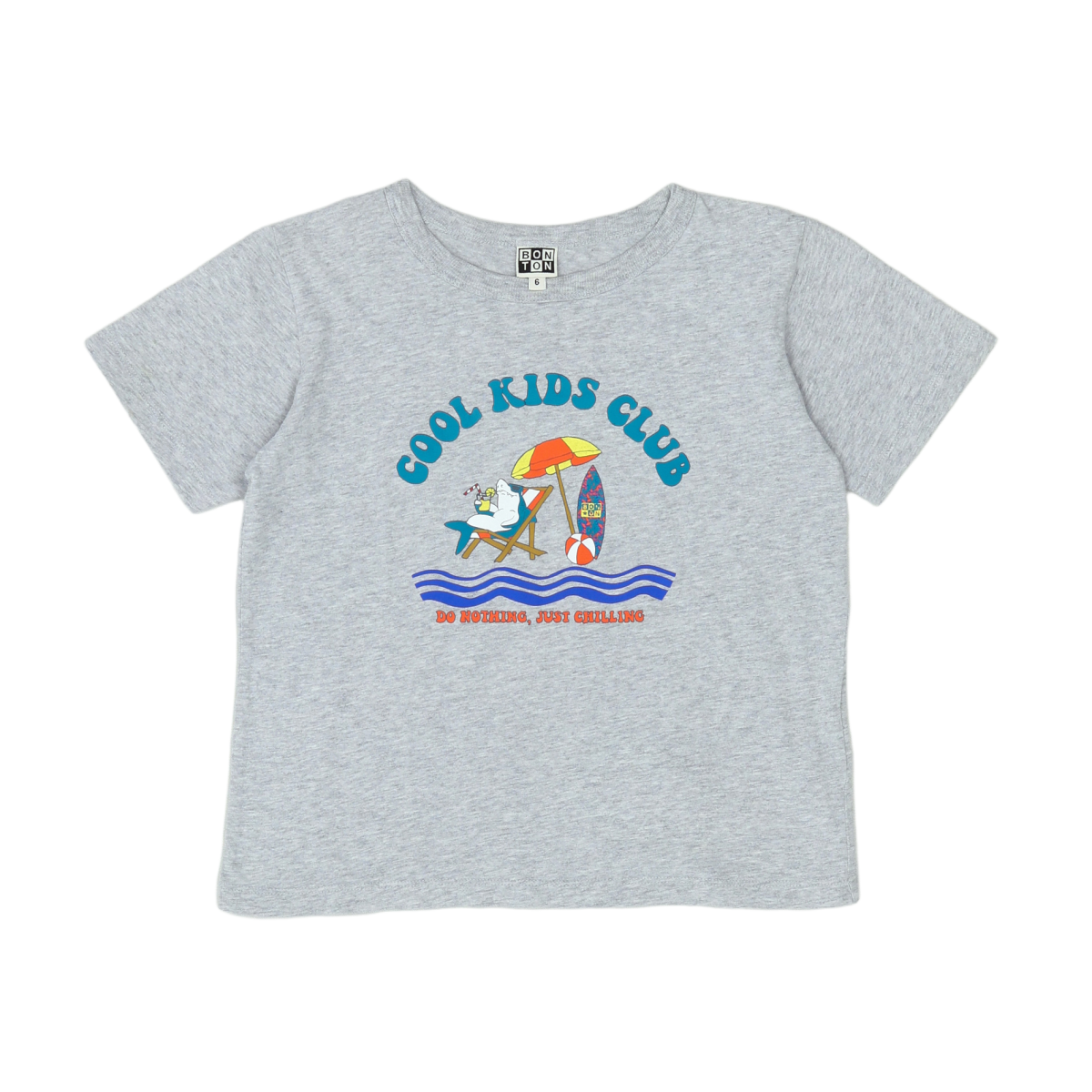 BONTON - T-SHIRT - GRIS - 6 ANS