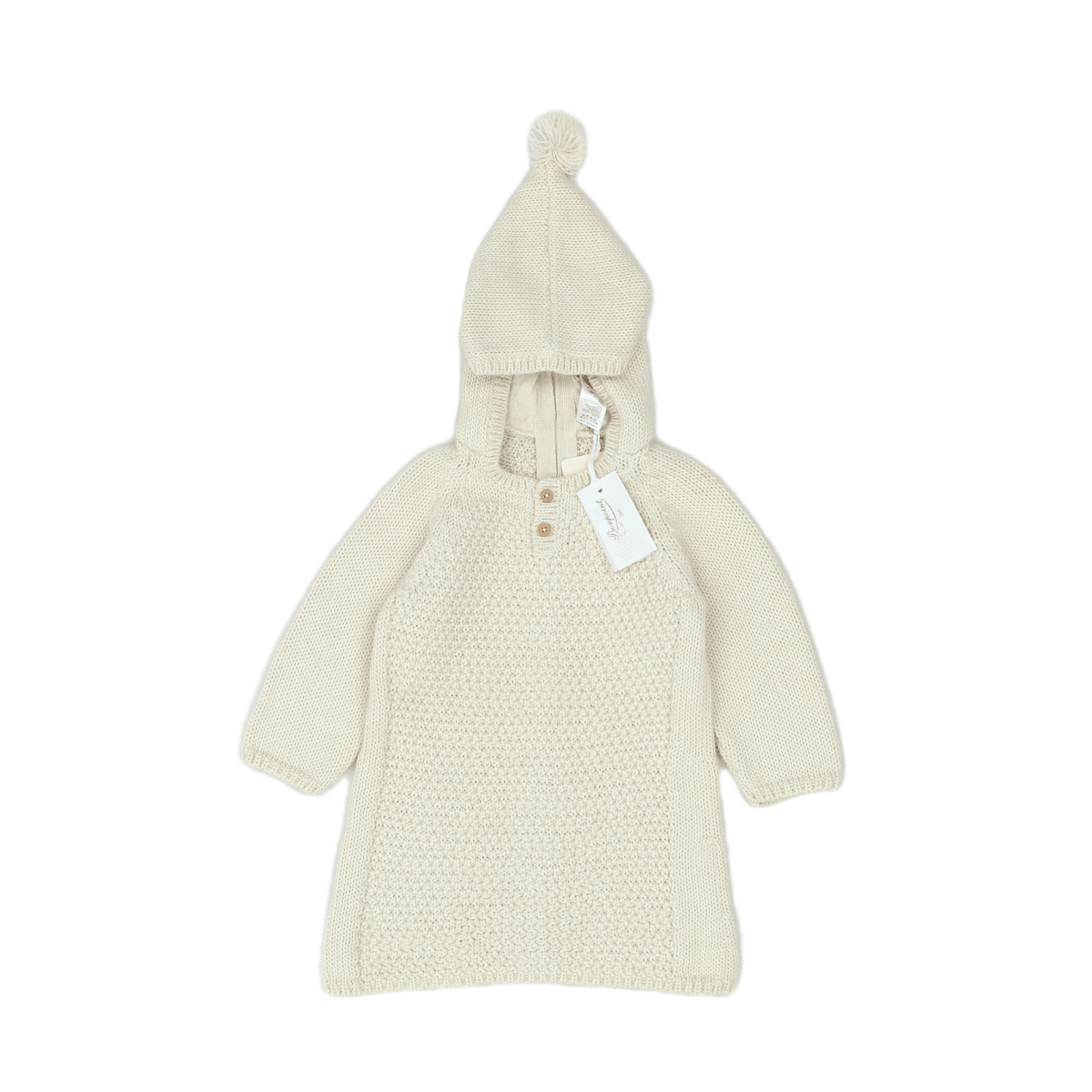 BONPOINT - New beige alpaca burnou - 2 years old