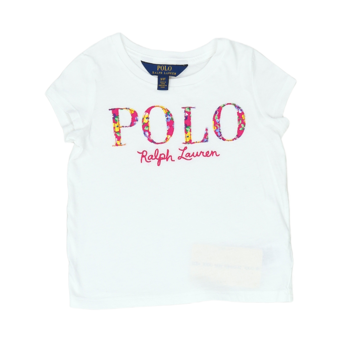 RALPH LAUREN - T-SHIRT - BLANC - 3 ANS