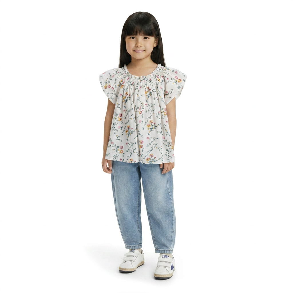 BONTON - BLOUSE - BLANC, MULTICOLORE - 6 ANS