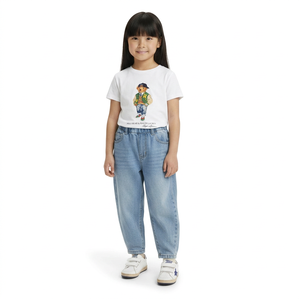 RALPH LAUREN - T-SHIRT - BLANC - 6 ANS