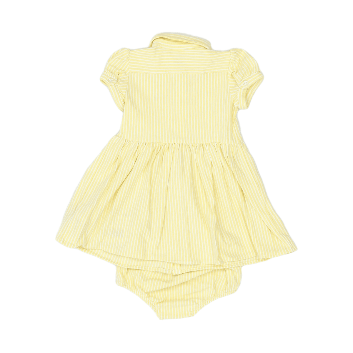 RALPH LAUREN - ROBE - JAUNE, BLANC - 18 MOIS