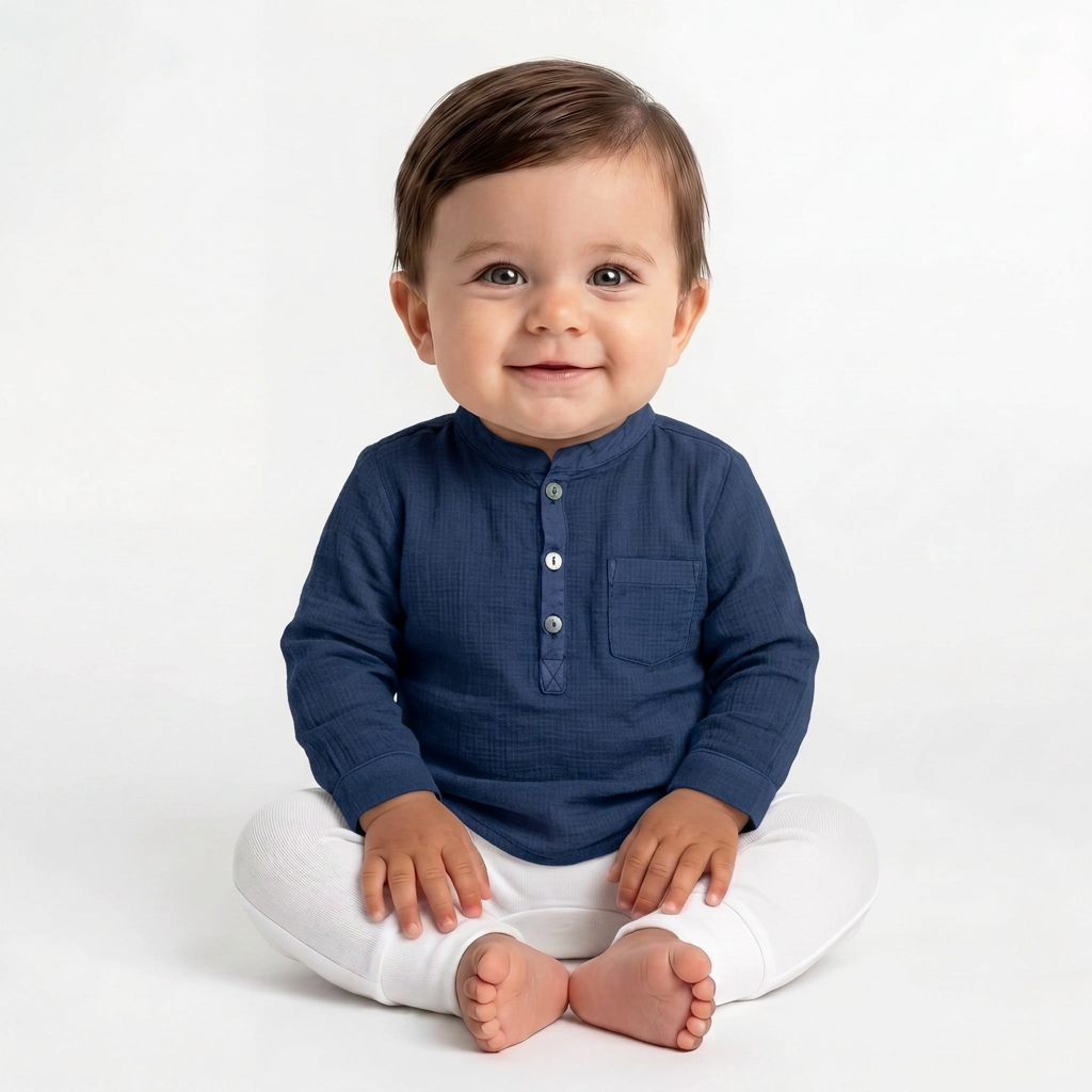 BONTON - Blouse marine légère - 6 mois