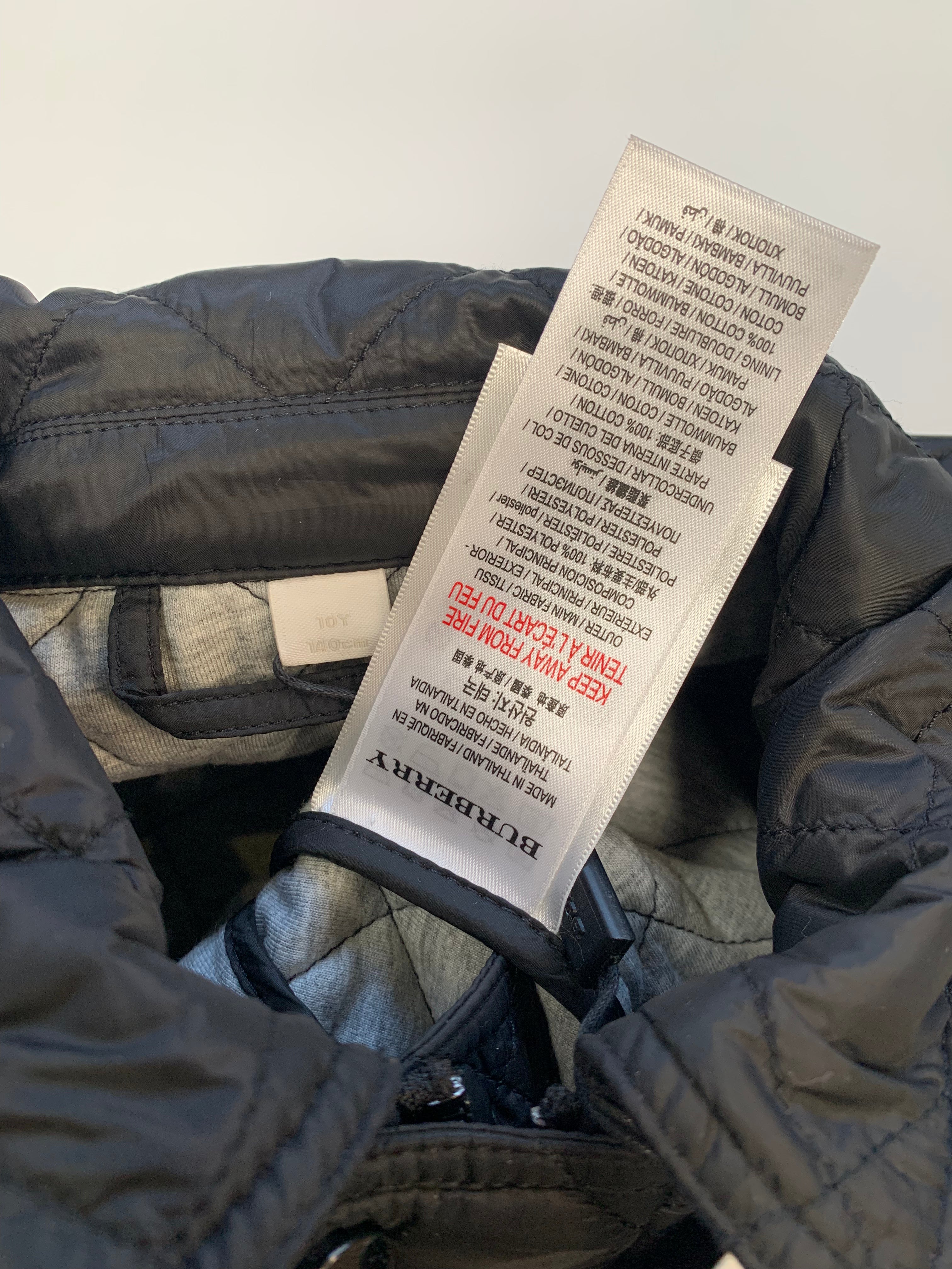 BURBERRY - JACKET - BLACK - 10 YEARS