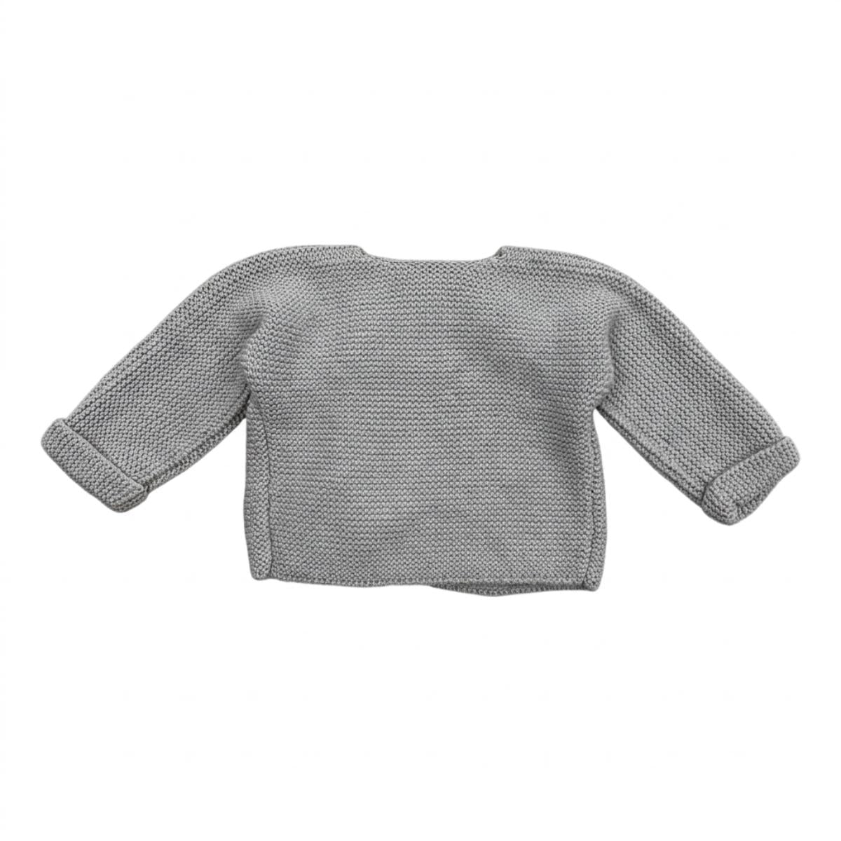 PETIT BATEAU - CARDIGAN - GRIS - 3 MOIS