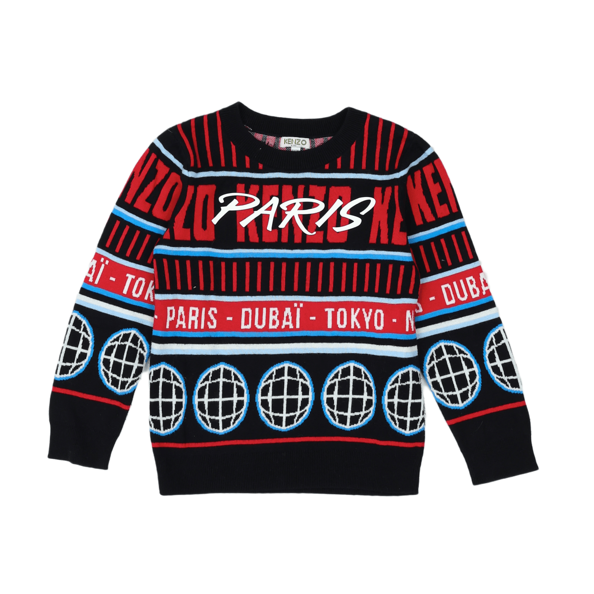 KENZO - PULL - NOIR, MULTICOLORE - 6 ANS