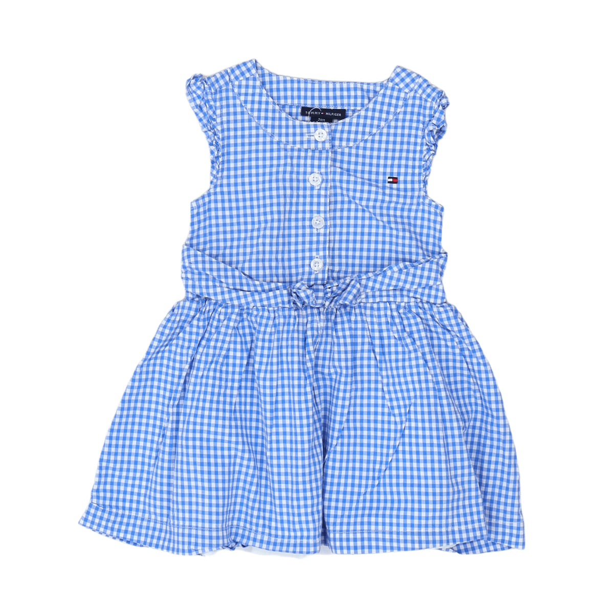 TOMMY HILFIGER - ROBE - BLANC, BLEU - 24 MOIS