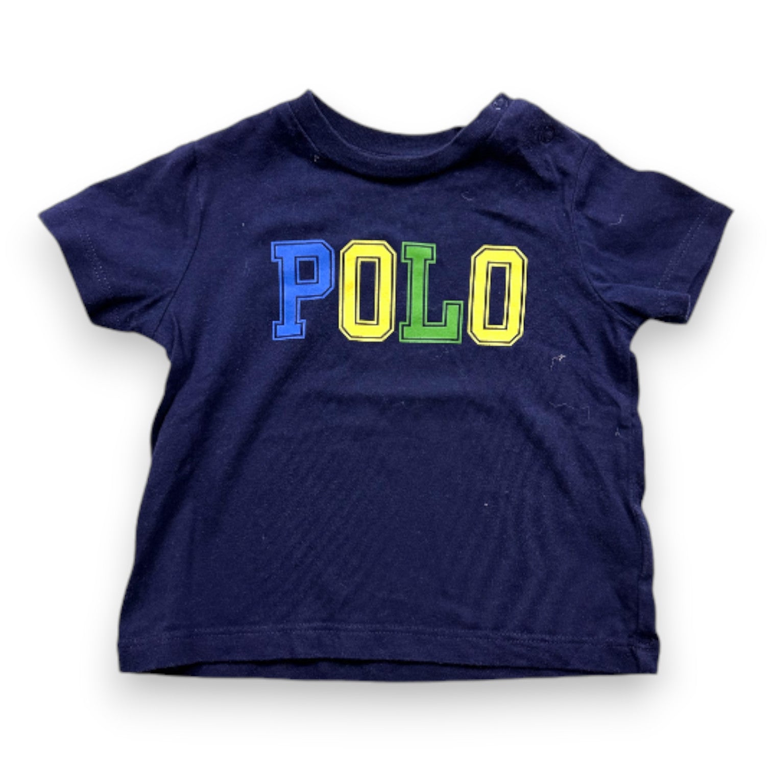 RALPH LAUREN - Black "Polo" short-sleeved T-shirt - 6 months