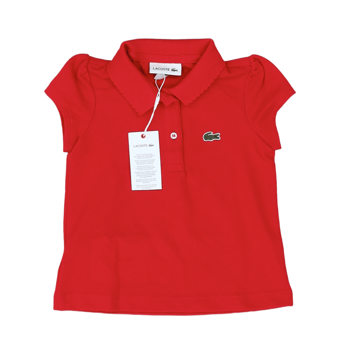 LACOSTE - POLO - ROUGE - 12 MOIS