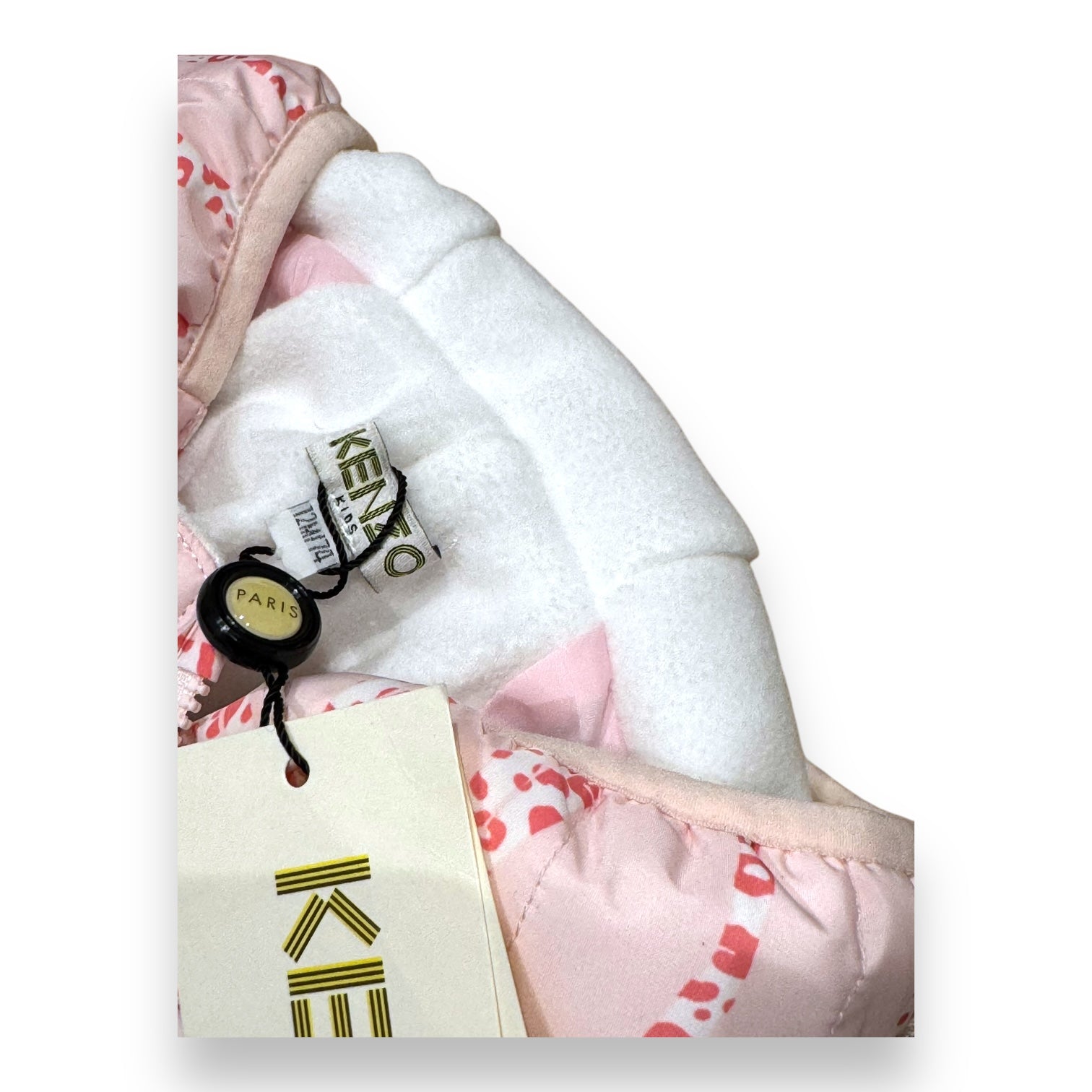 KENZO - Combinaison pilote rose à motifs neuve - 12 mois