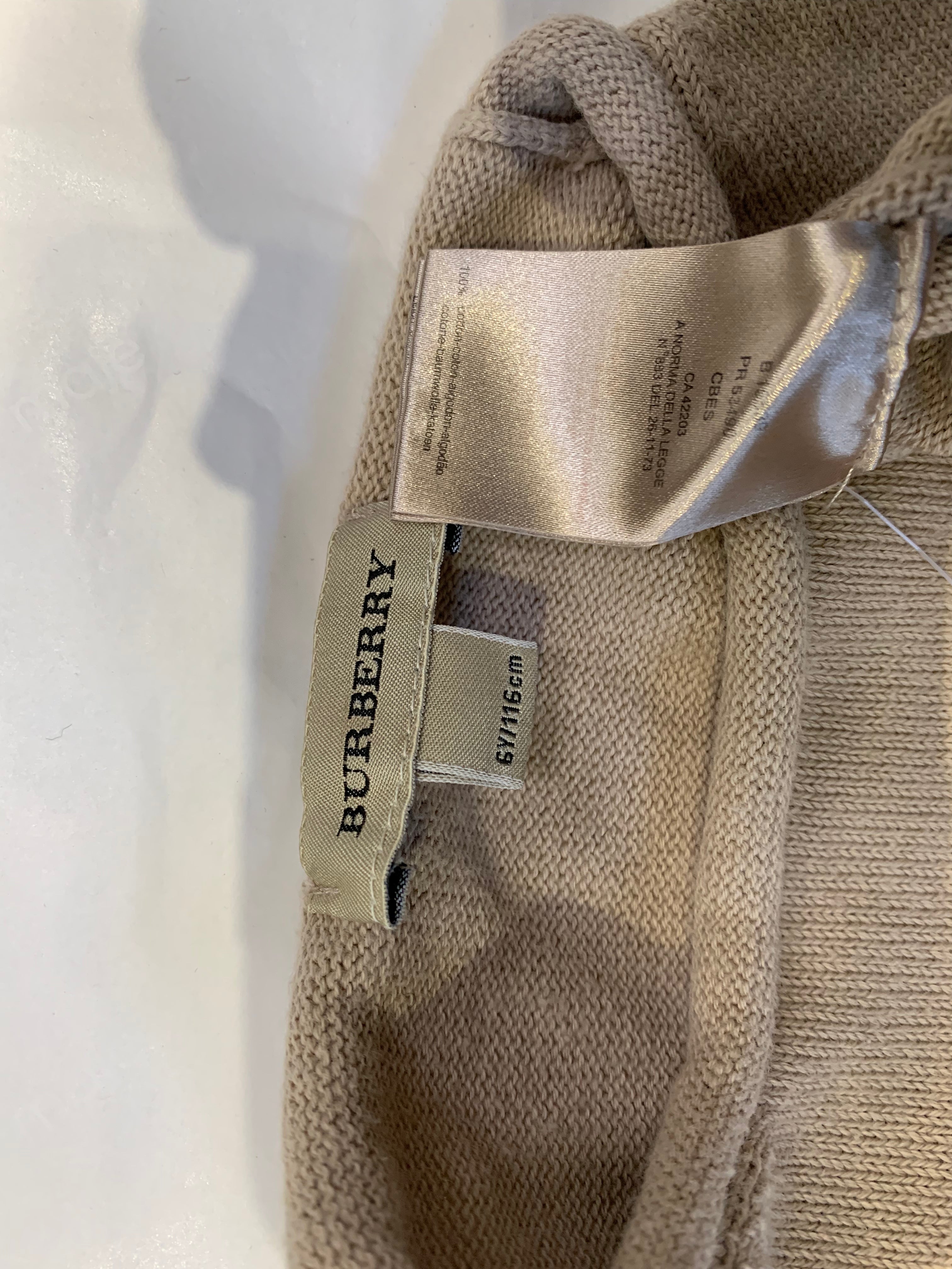 BURBERRY - SWEATER - BEIGE - 6 YEARS