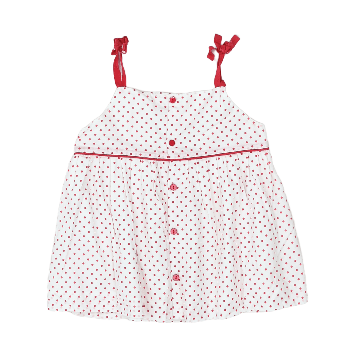 JACADI - BLOUSE - WHITE, RED - 4 YEARS