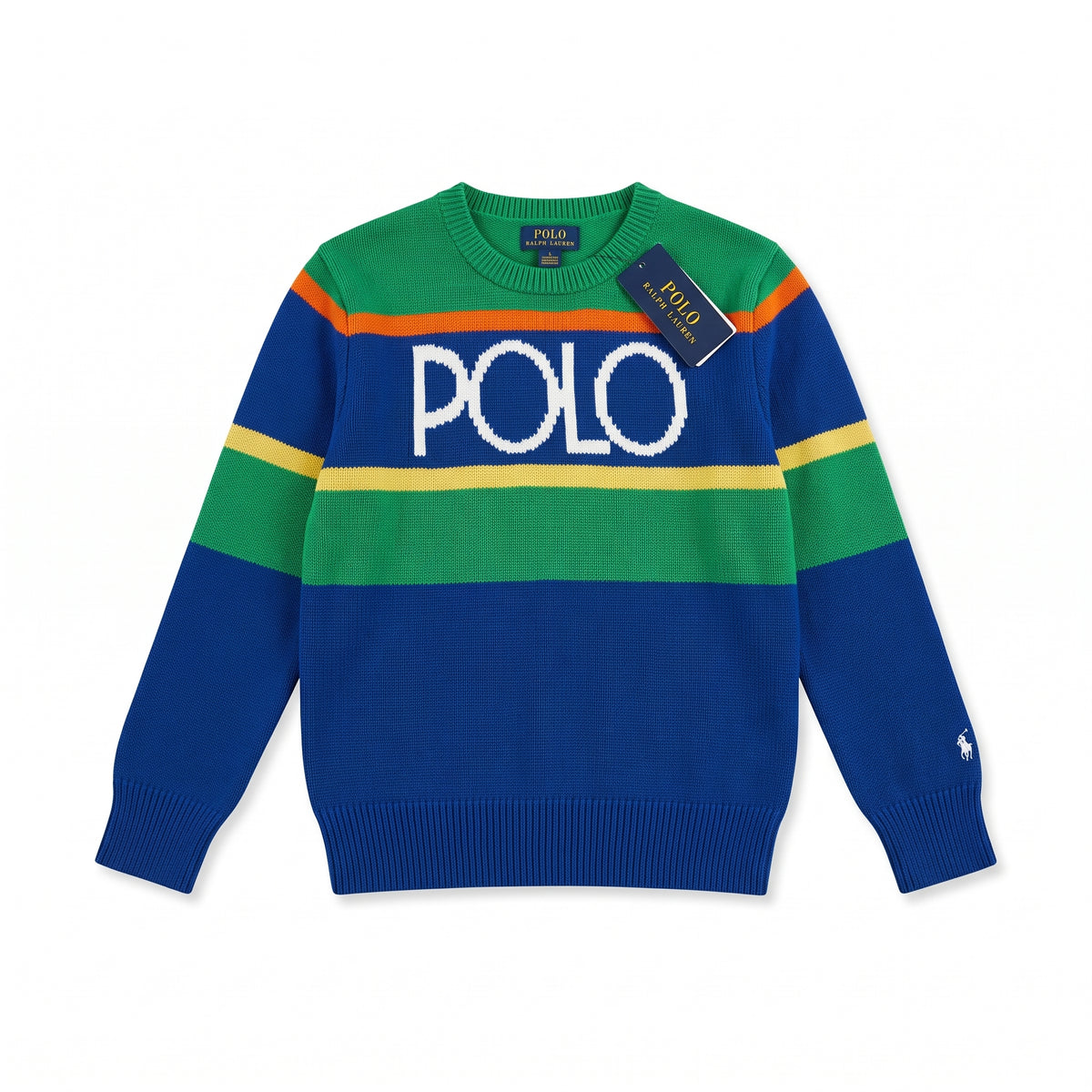 RALPH LAUREN - PULL - BLEU - 7 ANS