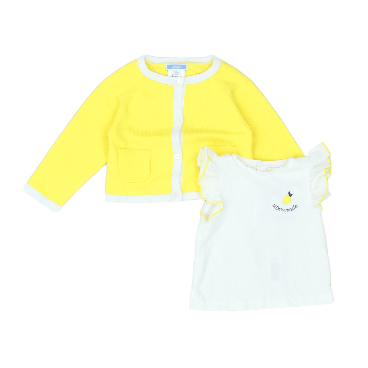JACADI - ENSEMBLE - BLANC, JAUNE - 18 MOIS