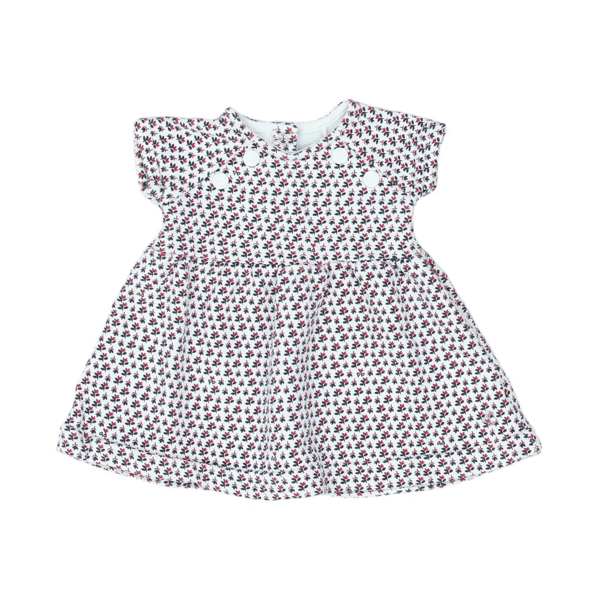 LITTLE BOAT - DRESS - WHITE, BLUE - 6 MONTHS
