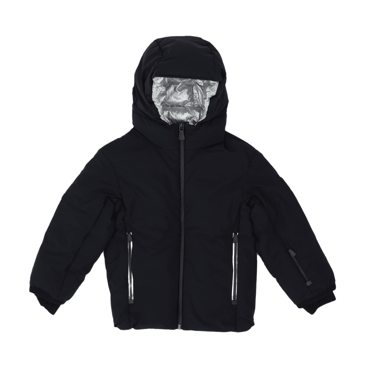 MONCLER - SKI COAT - BLACK, SILVER - 6 YEARS
