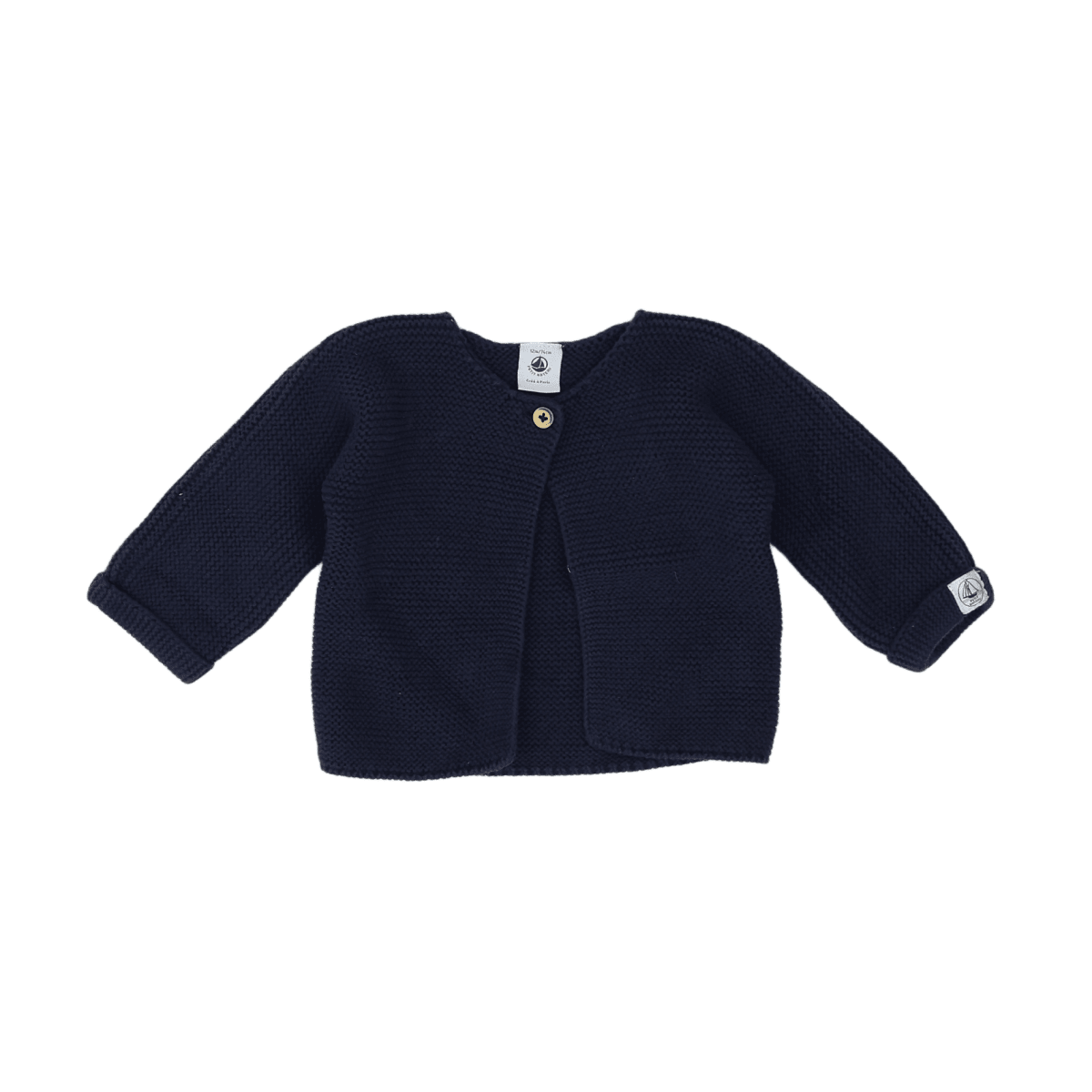 PETIT BATEAU - CARDIGAN - BLEU - 12 MOIS