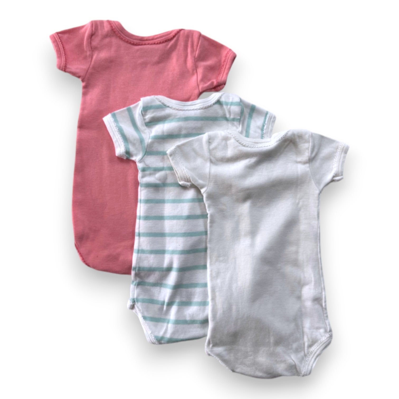 LITTLE BOAT - BODY - PINK, WHITE - 3 MONTHS