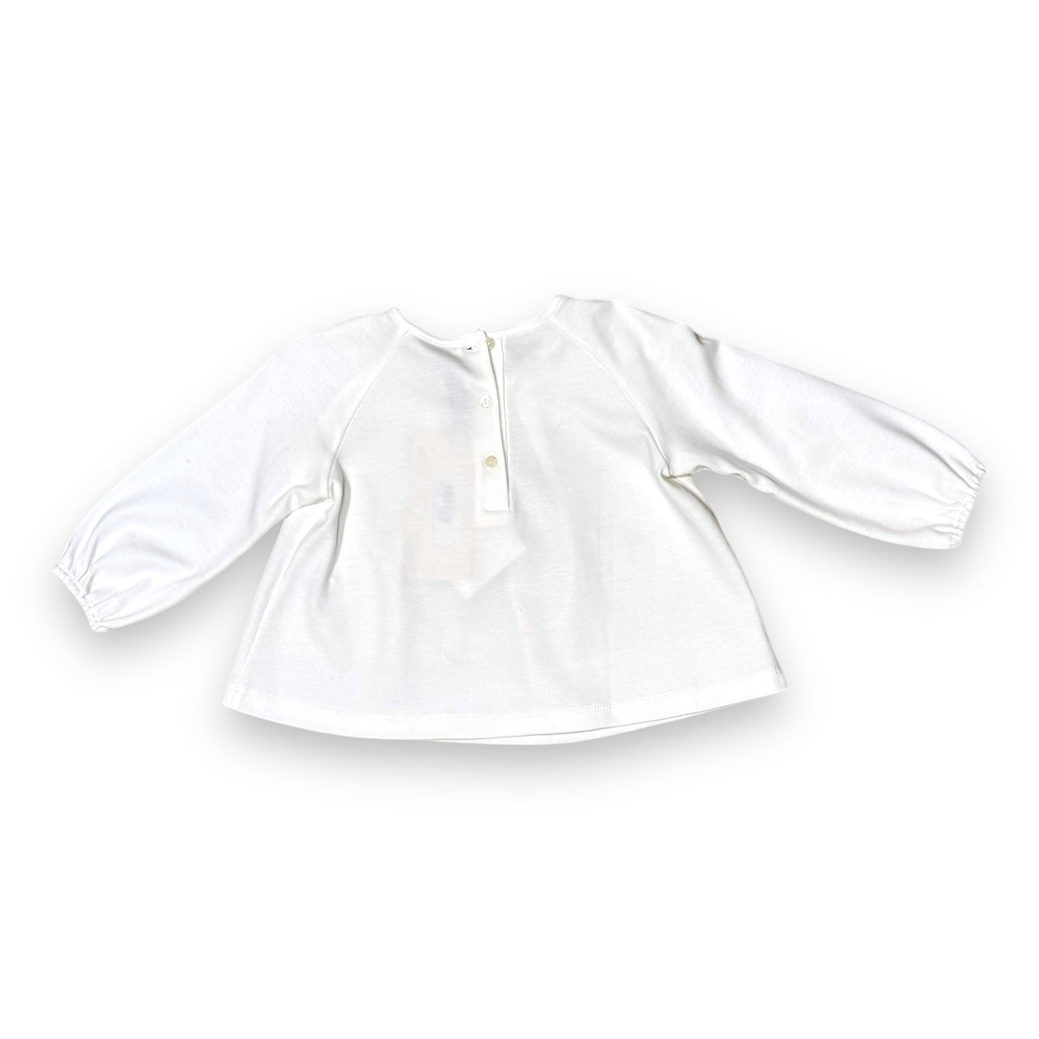 BABY DIOR - Weißes Langarm-T-Shirt mit neuem Print - 9 Monate