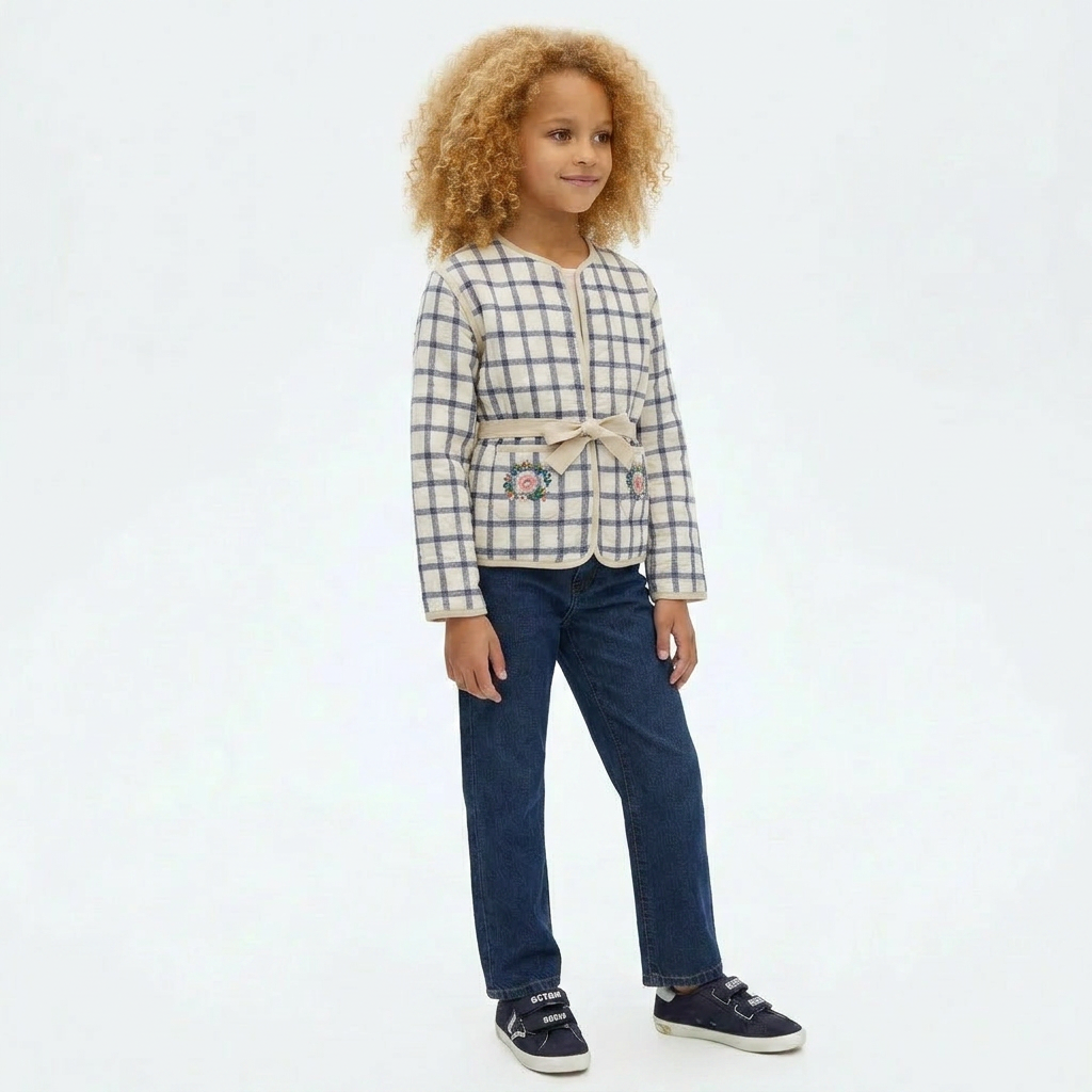 LOUISE MISHA - VESTE - BLEU, BLANC - 8 ANS