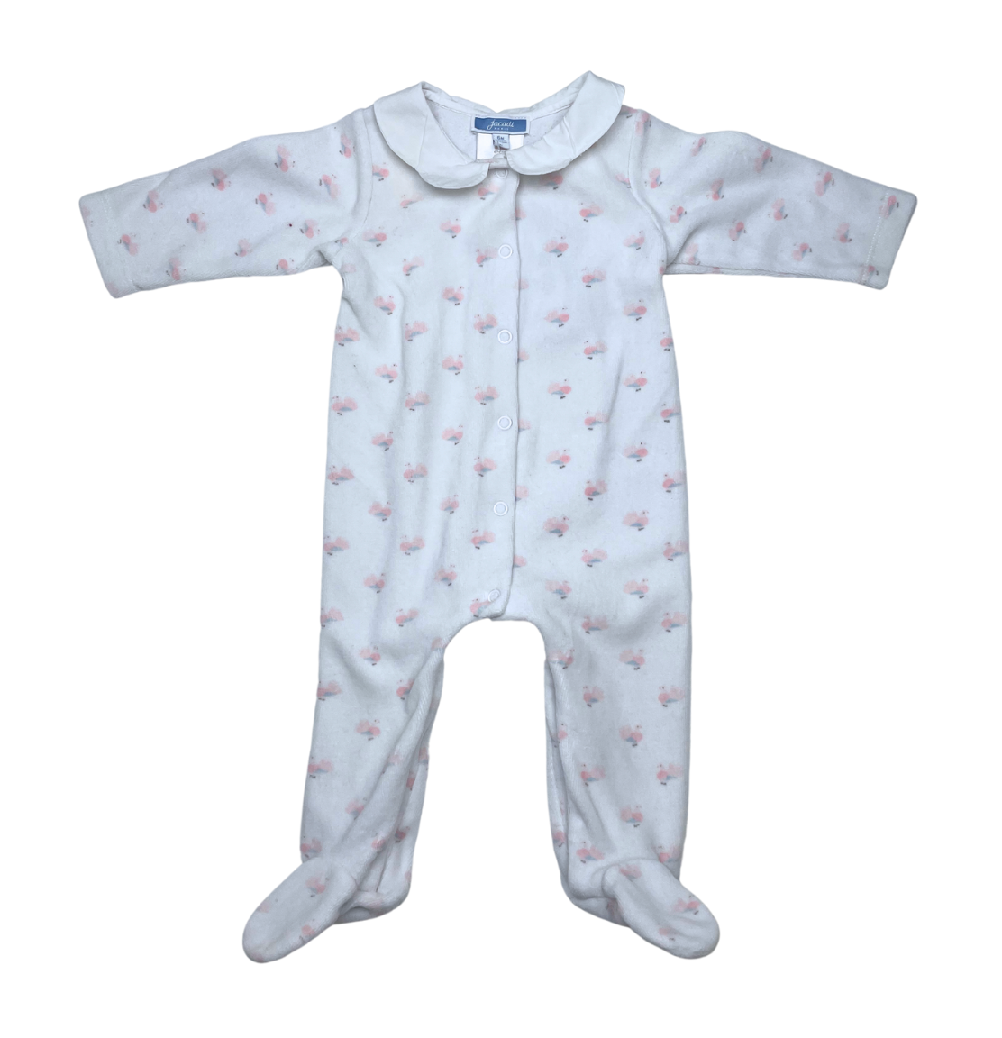 JACADI - Pyjama blanc à motifs flamant rose - 6 mois