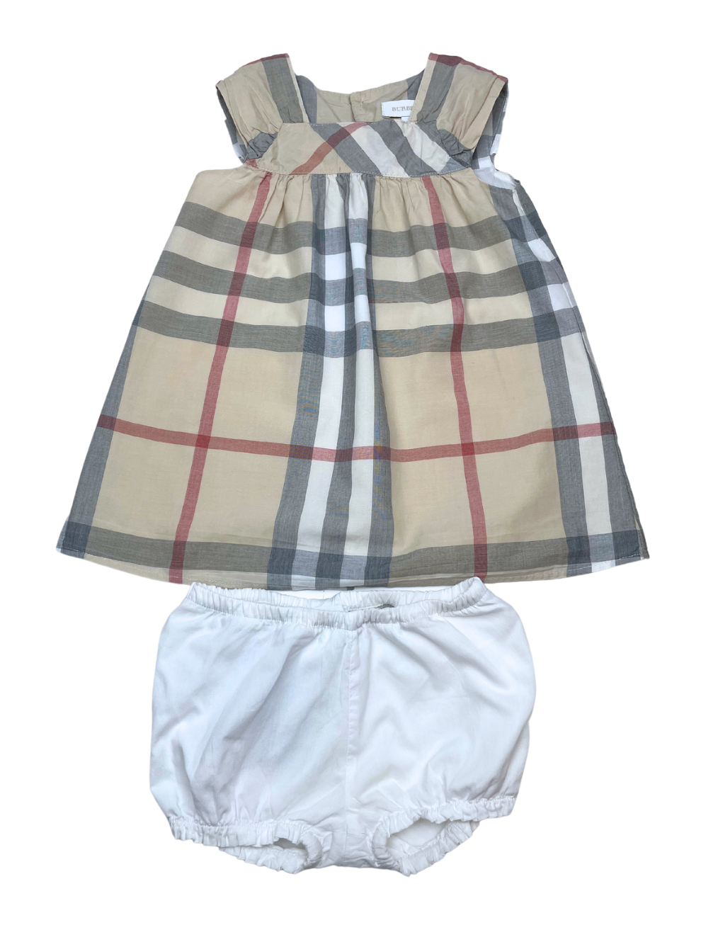 BURBERRY - Robe & bloomer à carreaux - 12 mois