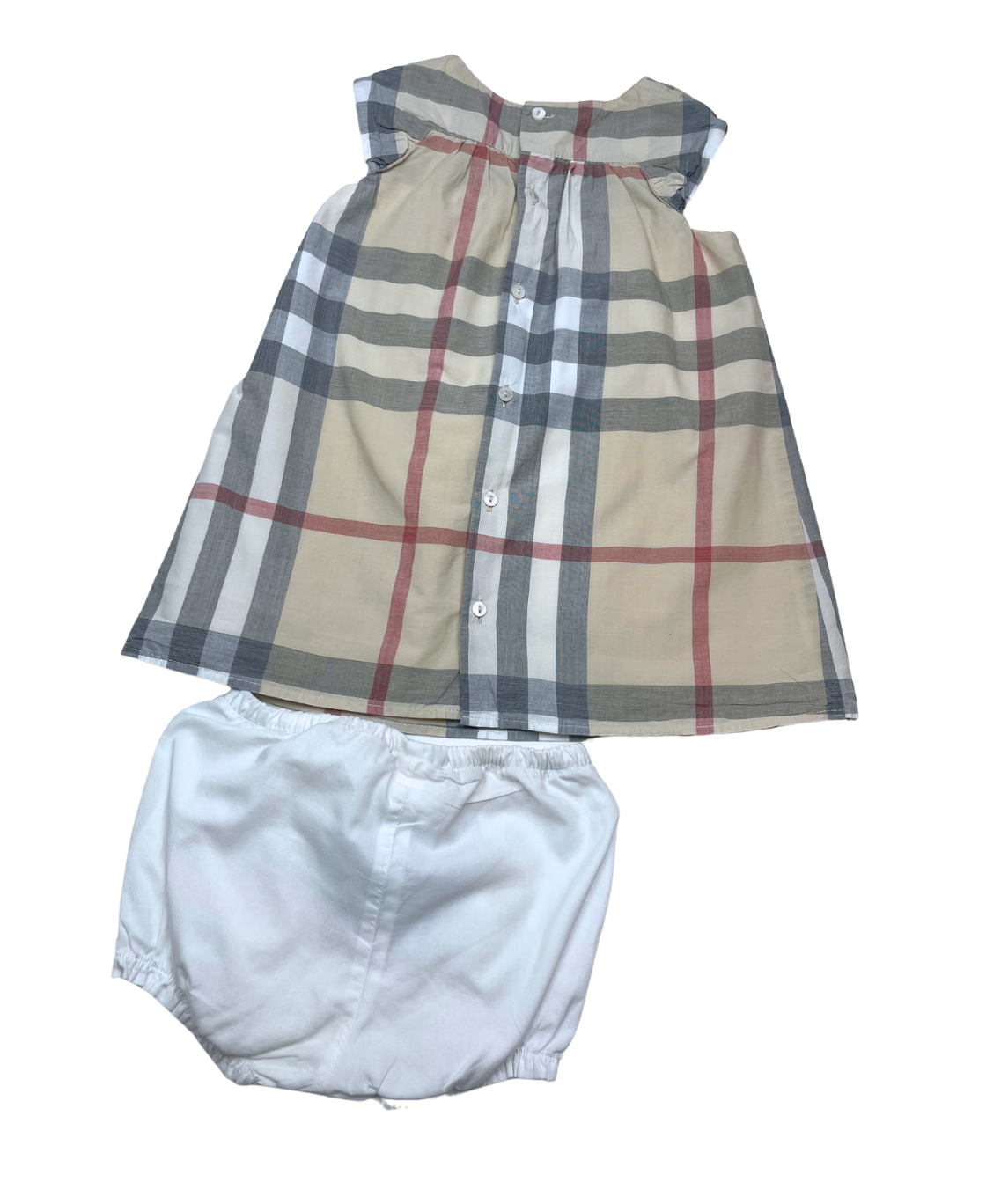BURBERRY - Robe & bloomer à carreaux - 12 mois
