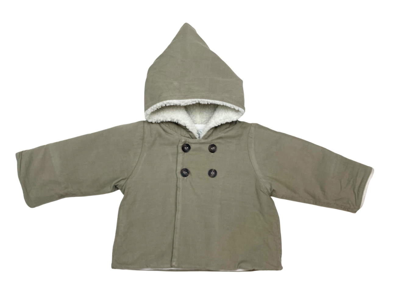 PETIT BATEAU - Manteau beige fourré - 3 mois