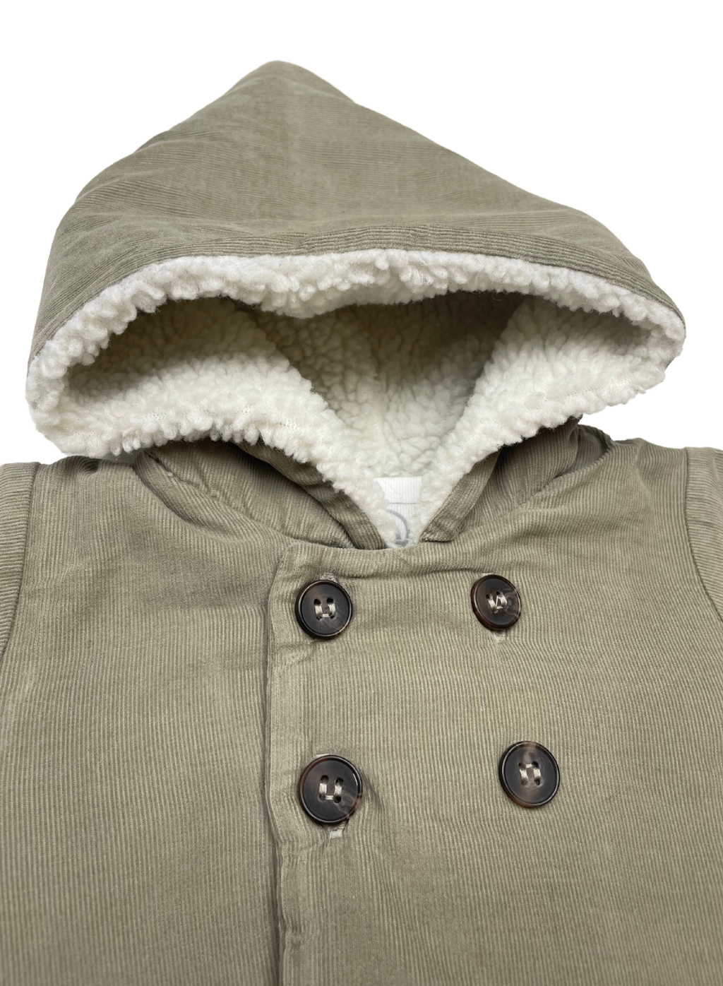 PETIT BATEAU - Manteau beige fourré - 3 mois