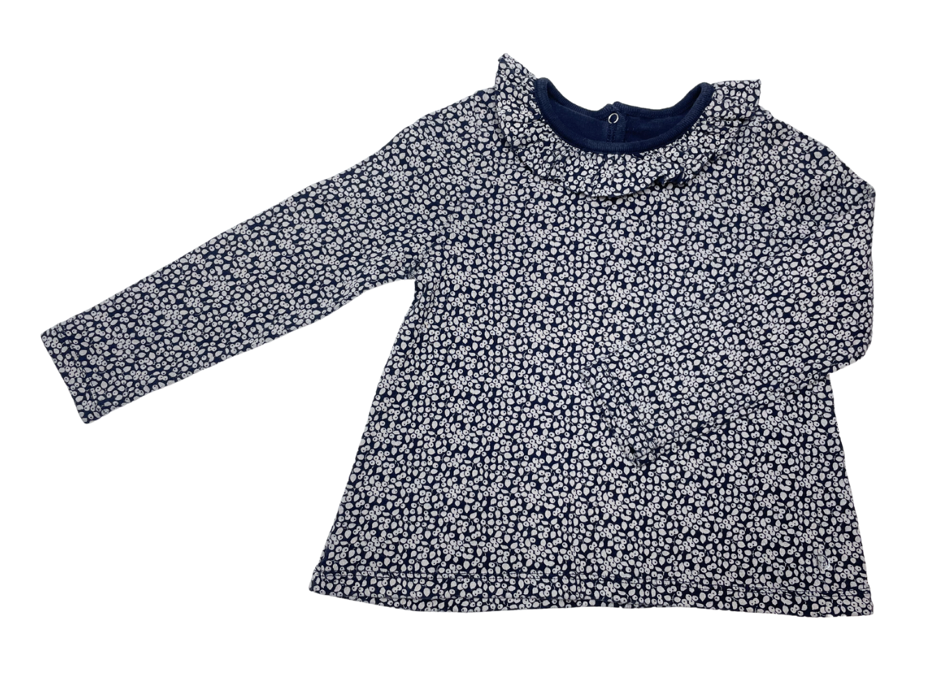 PETIT BATEAU - T-shirt marine à petits motifs marine - 3 ans