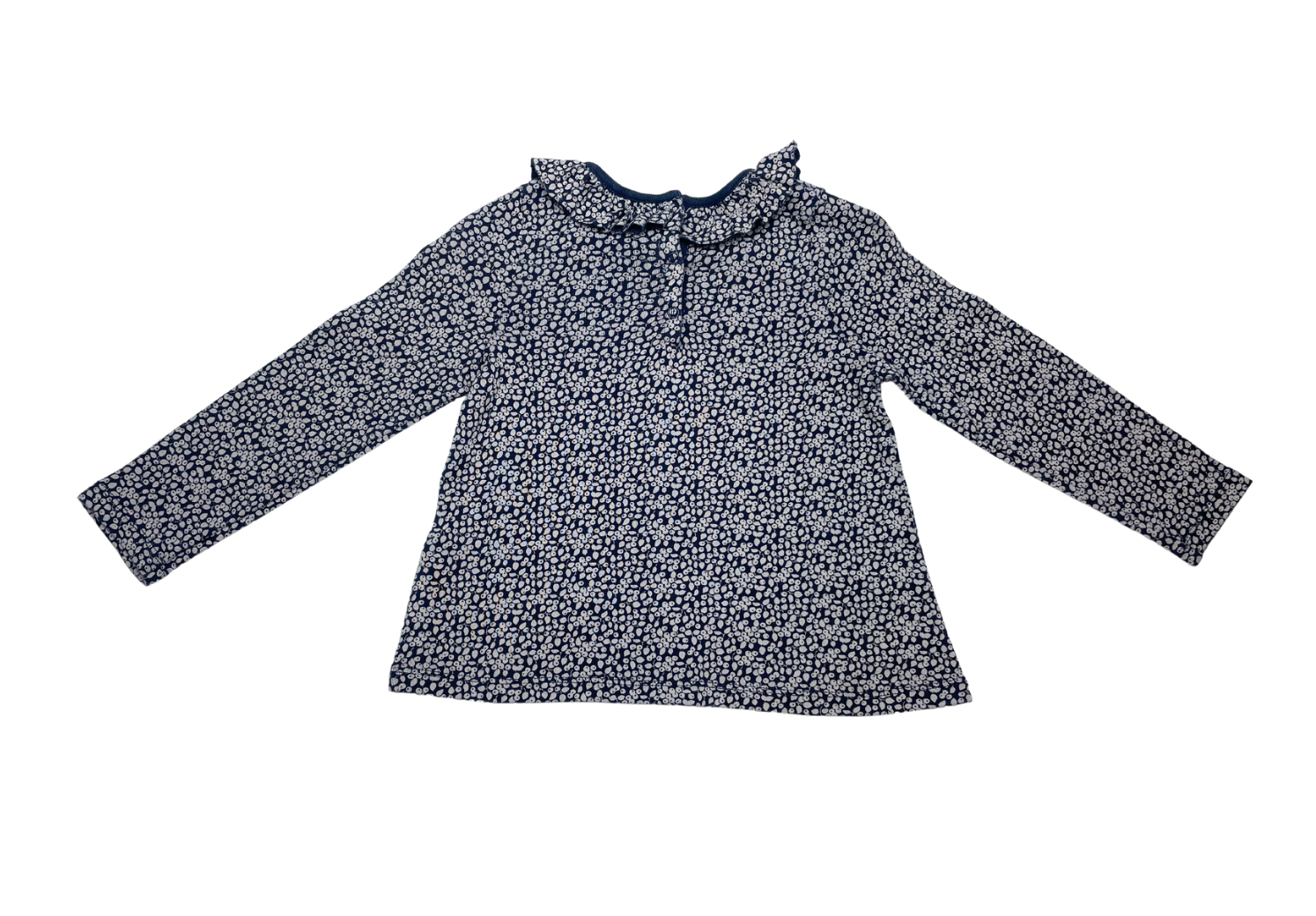 PETIT BATEAU - T-shirt marine à petits motifs marine - 3 ans