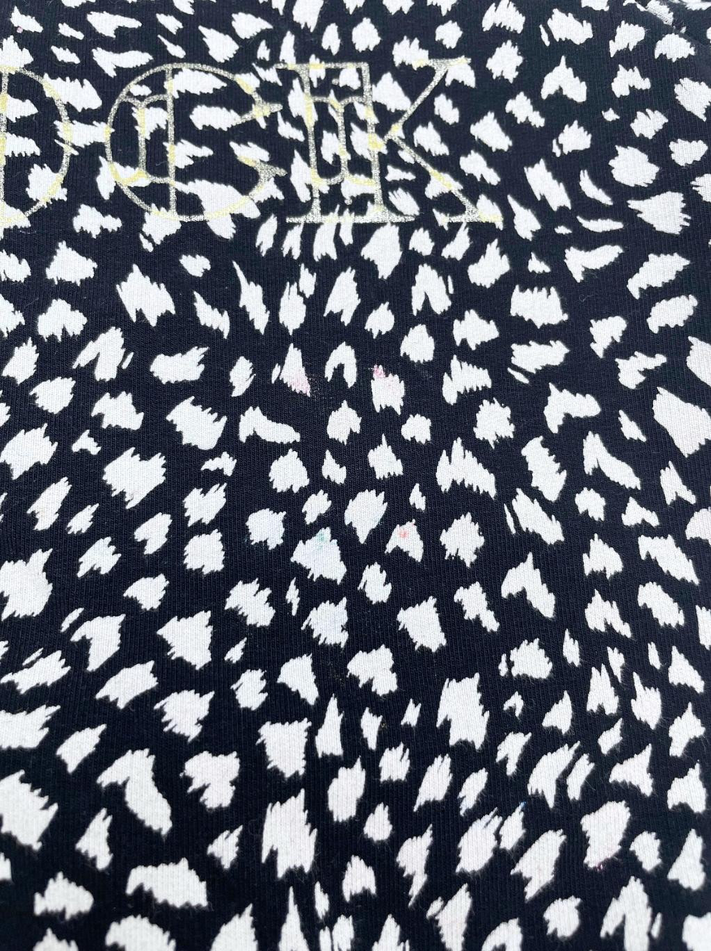 IKKS - Black & white animal print "rock" sweatshirt - 4 years