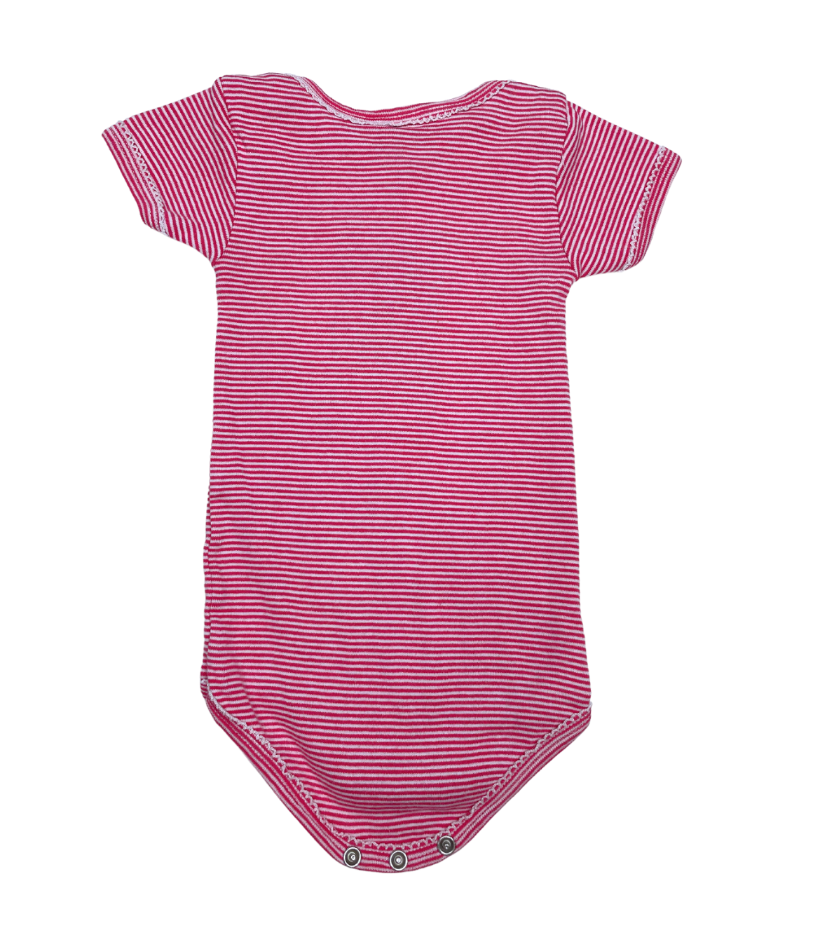 PETIT BATEAU - Body rouge à rayures - 12 mois