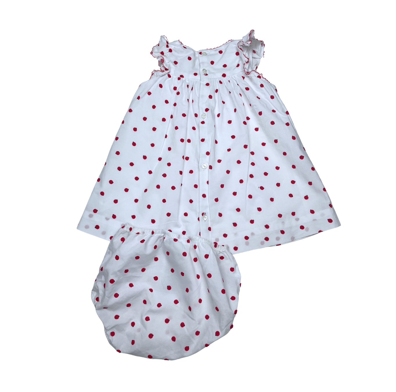 JACADI - Ensemble robe et bloomer à coccinelles - 6 mois
