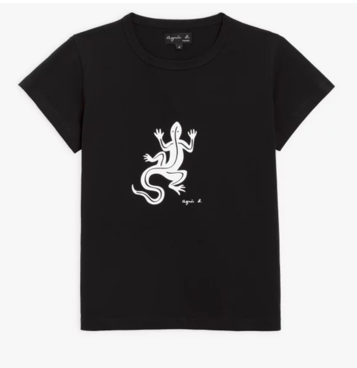AGNÈS B - T-shirt Brando noir lézard - 10 ans