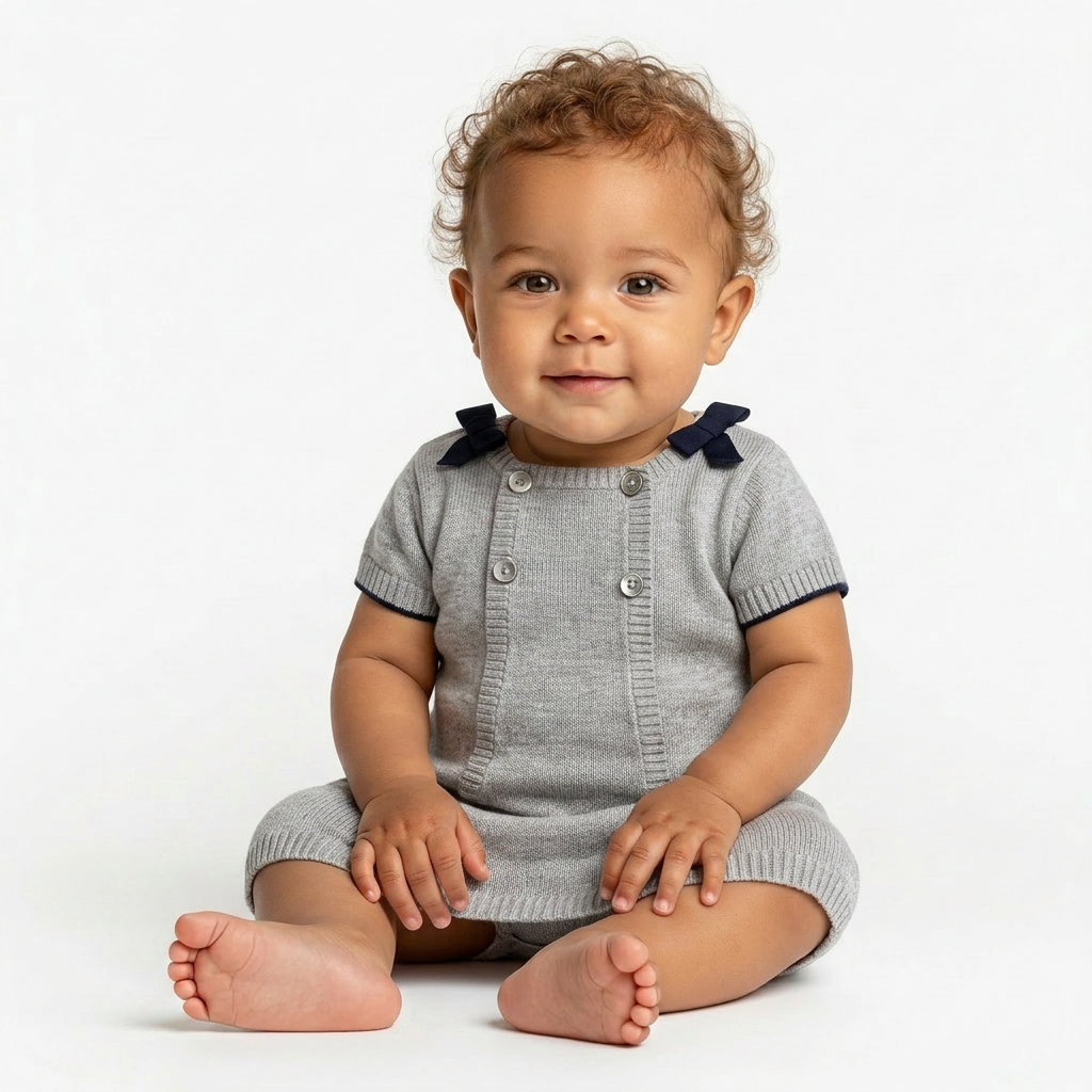 JACADI - ROBE - GRIS - 12 MOIS