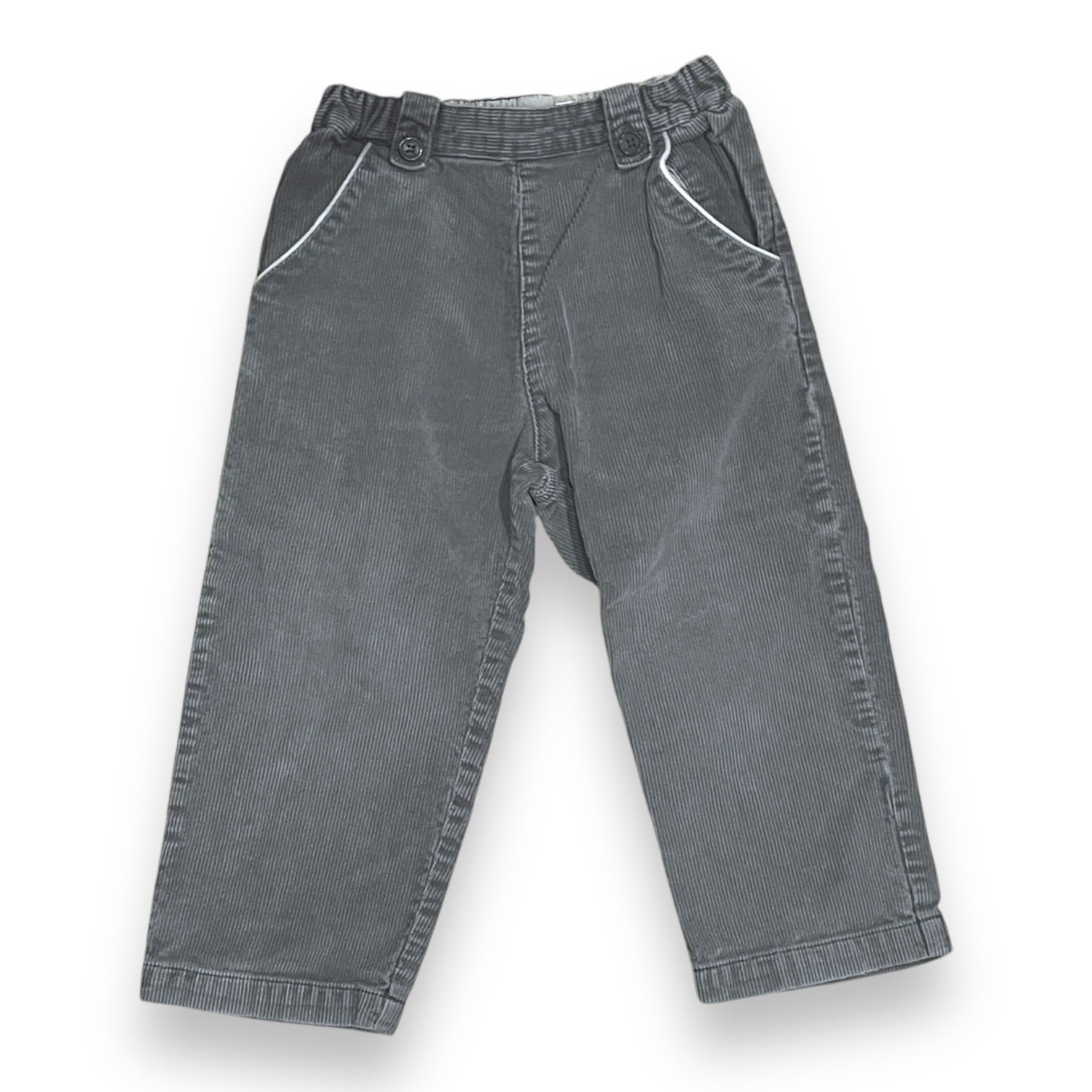 BONPOINT - Pantalon en velours gris - 2 ans