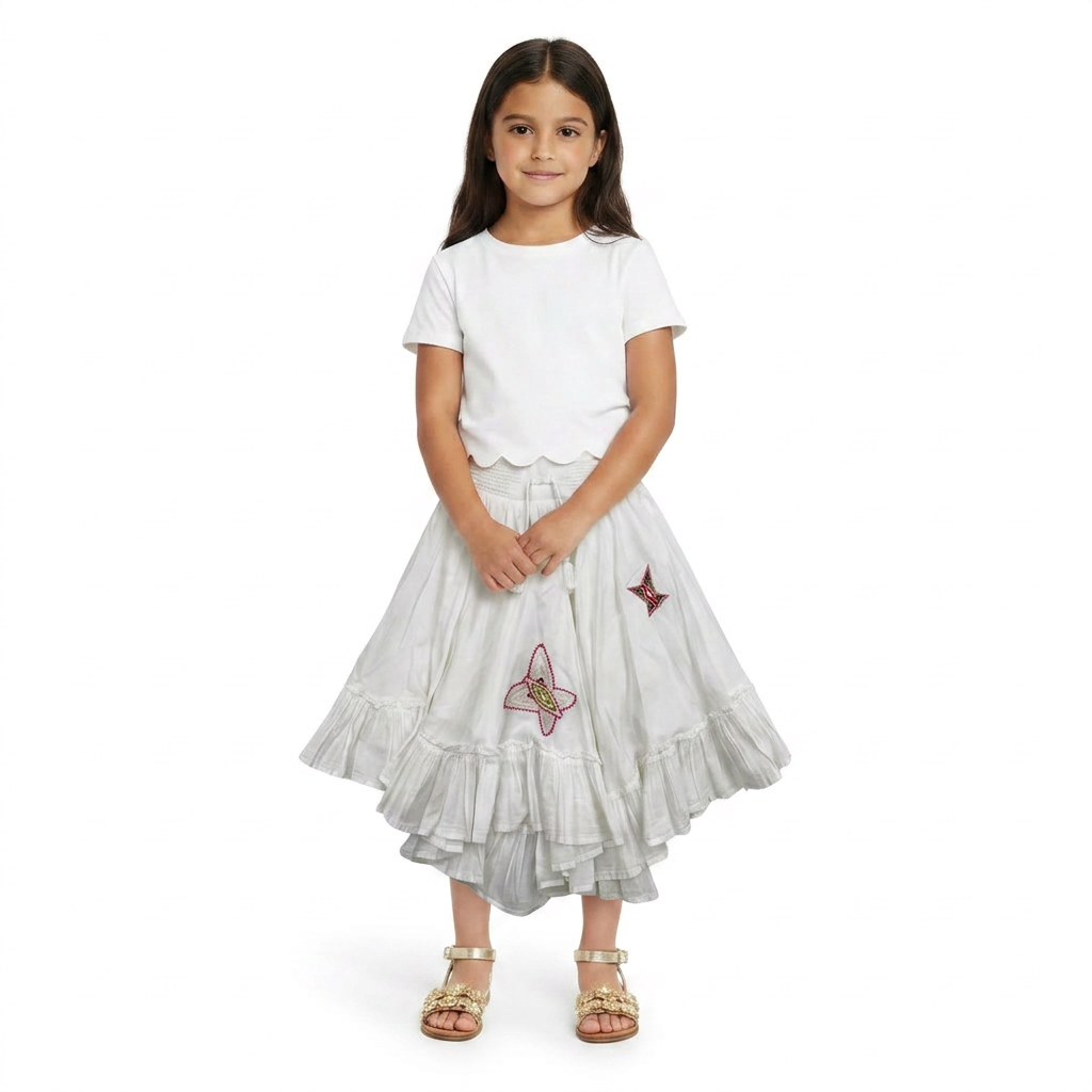 ZADIG & VOLTAIRE - JUPE - BLANC - 6 ANS