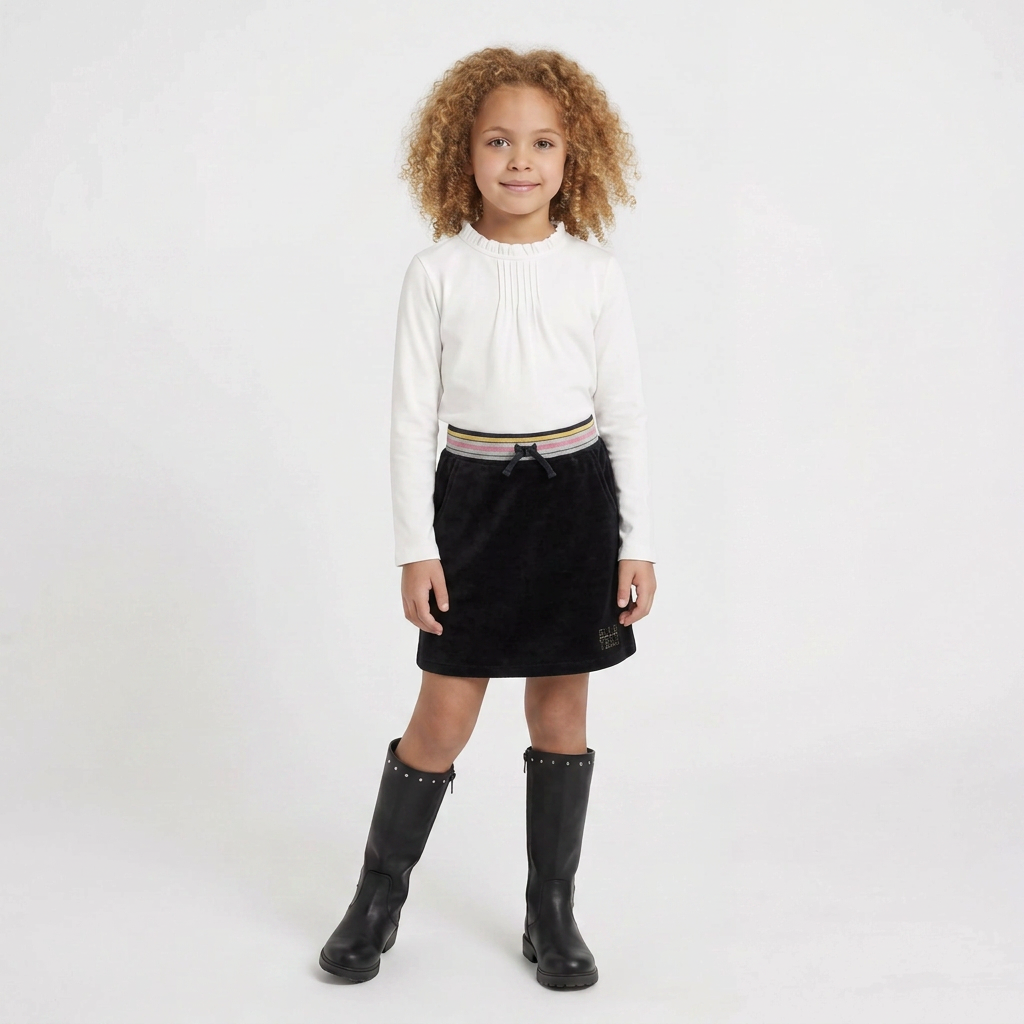 ELLE - Schwarzer Samtrock - 8 Jahre