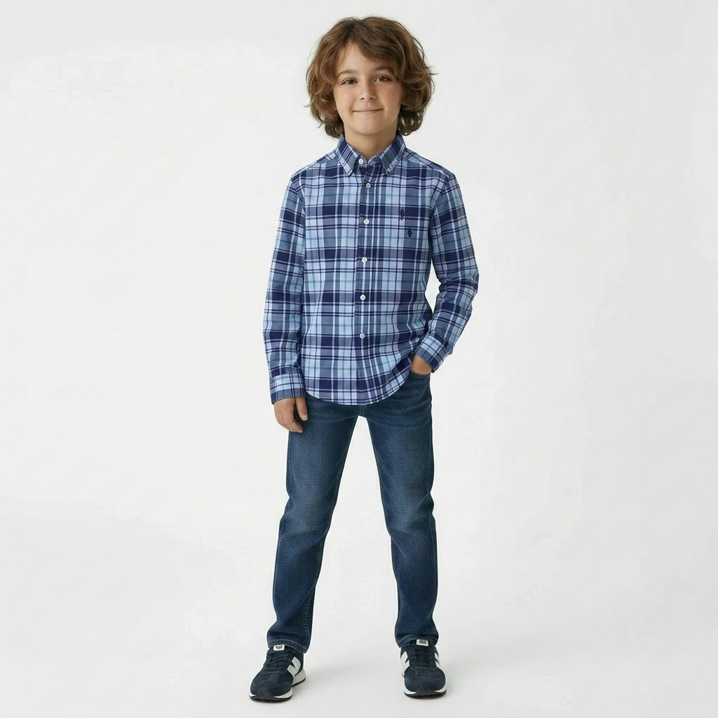 RALPH LAUREN - CHEMISE - BLEU - 10 ANS