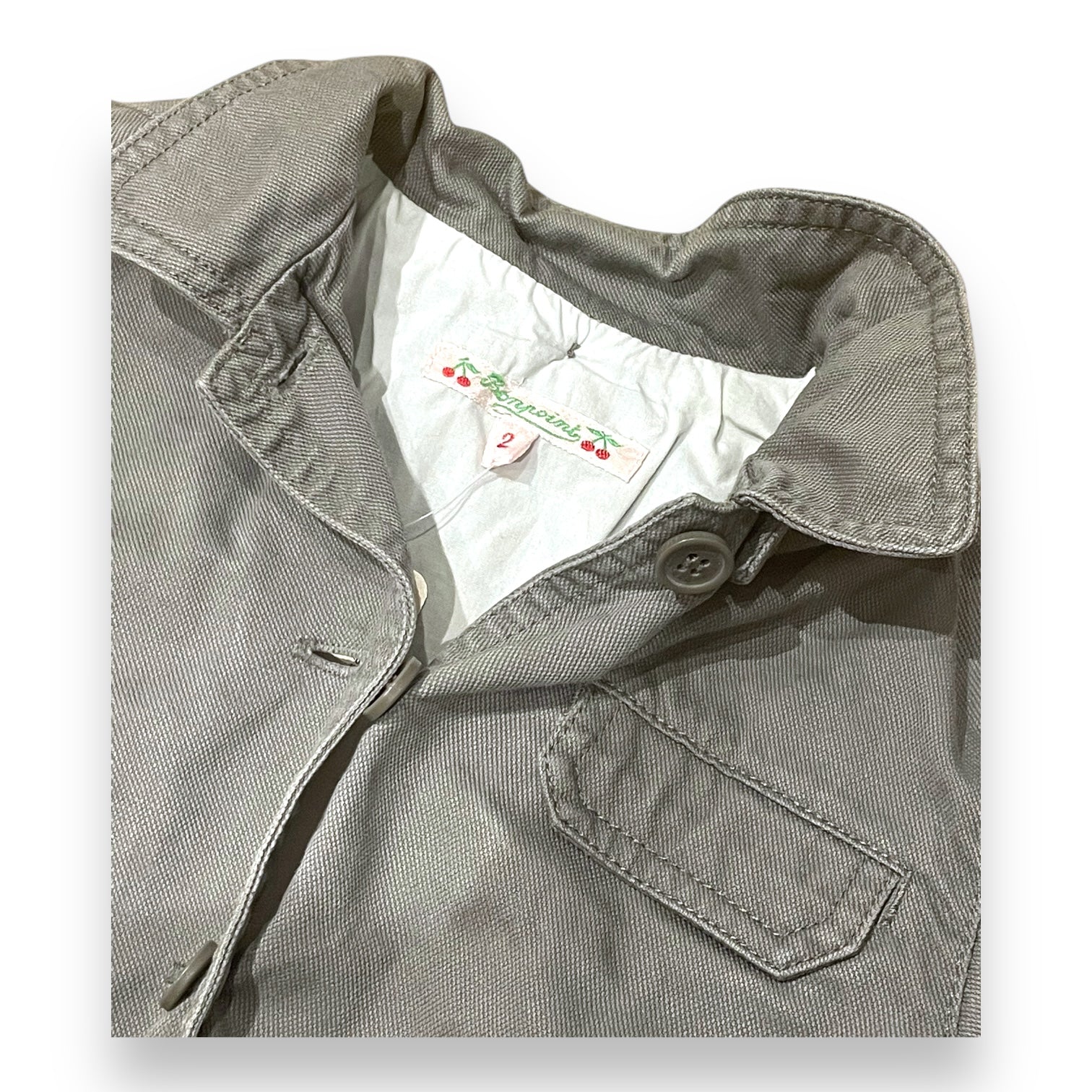 BONPOINT - Lightweight gray jacket - 2 years